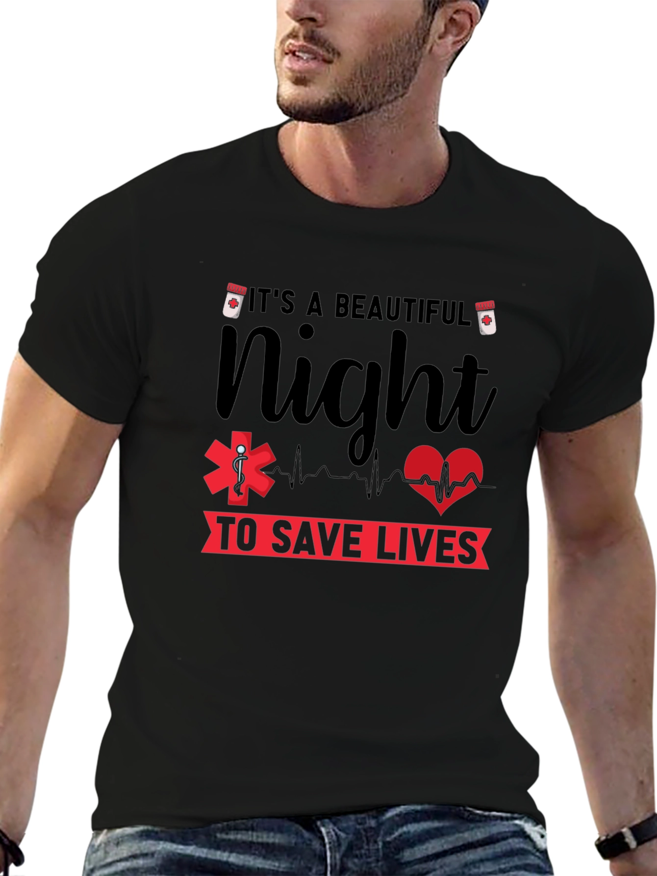 Beautiful Night Save Lives Graphic Tee
