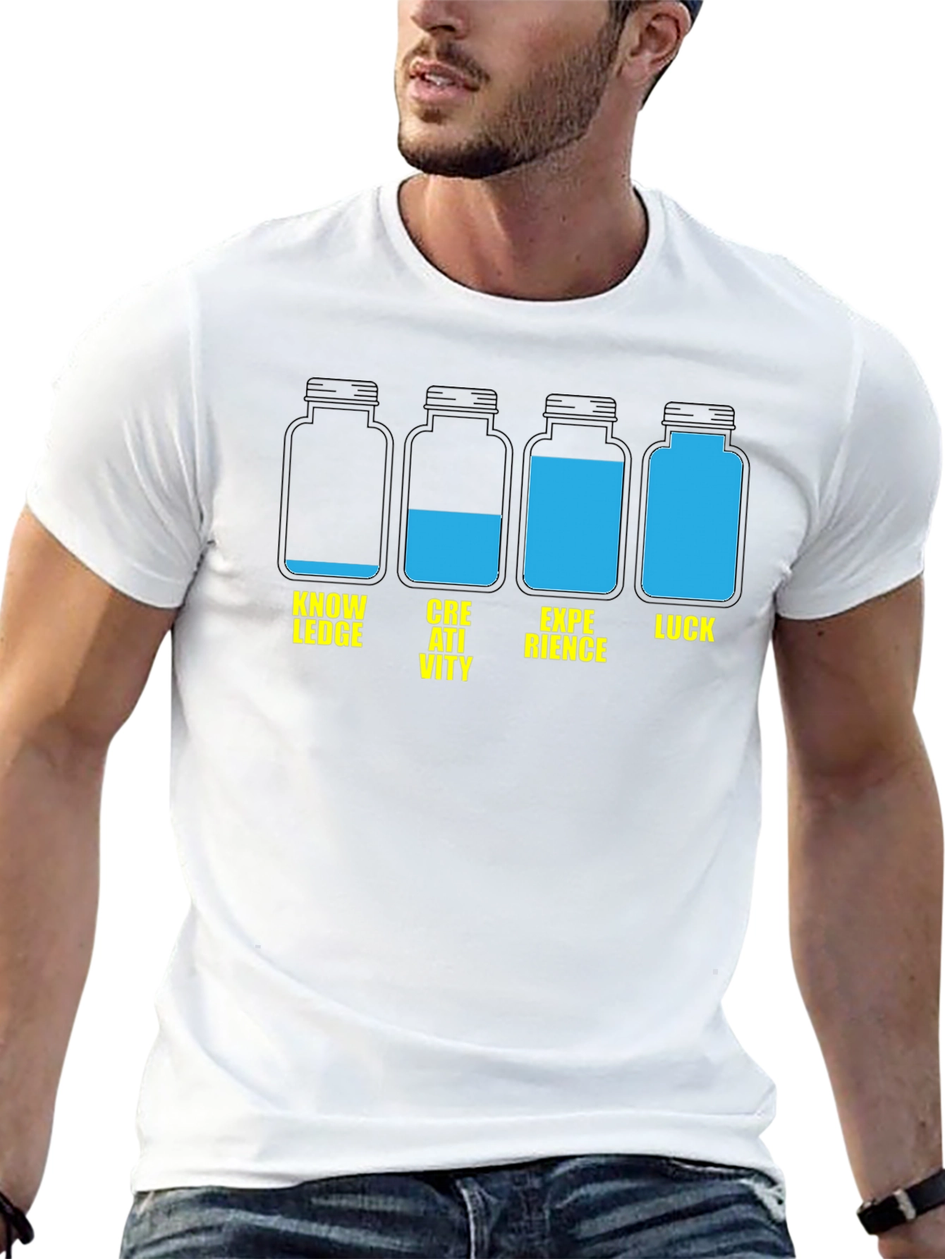 Knowledge Creativity Luck Graphic Tee