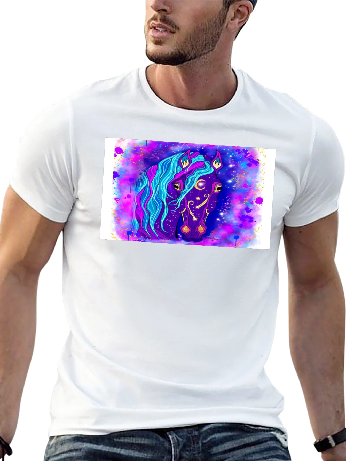 Mystic Horse Tee - Galaxy Art T-Shirt