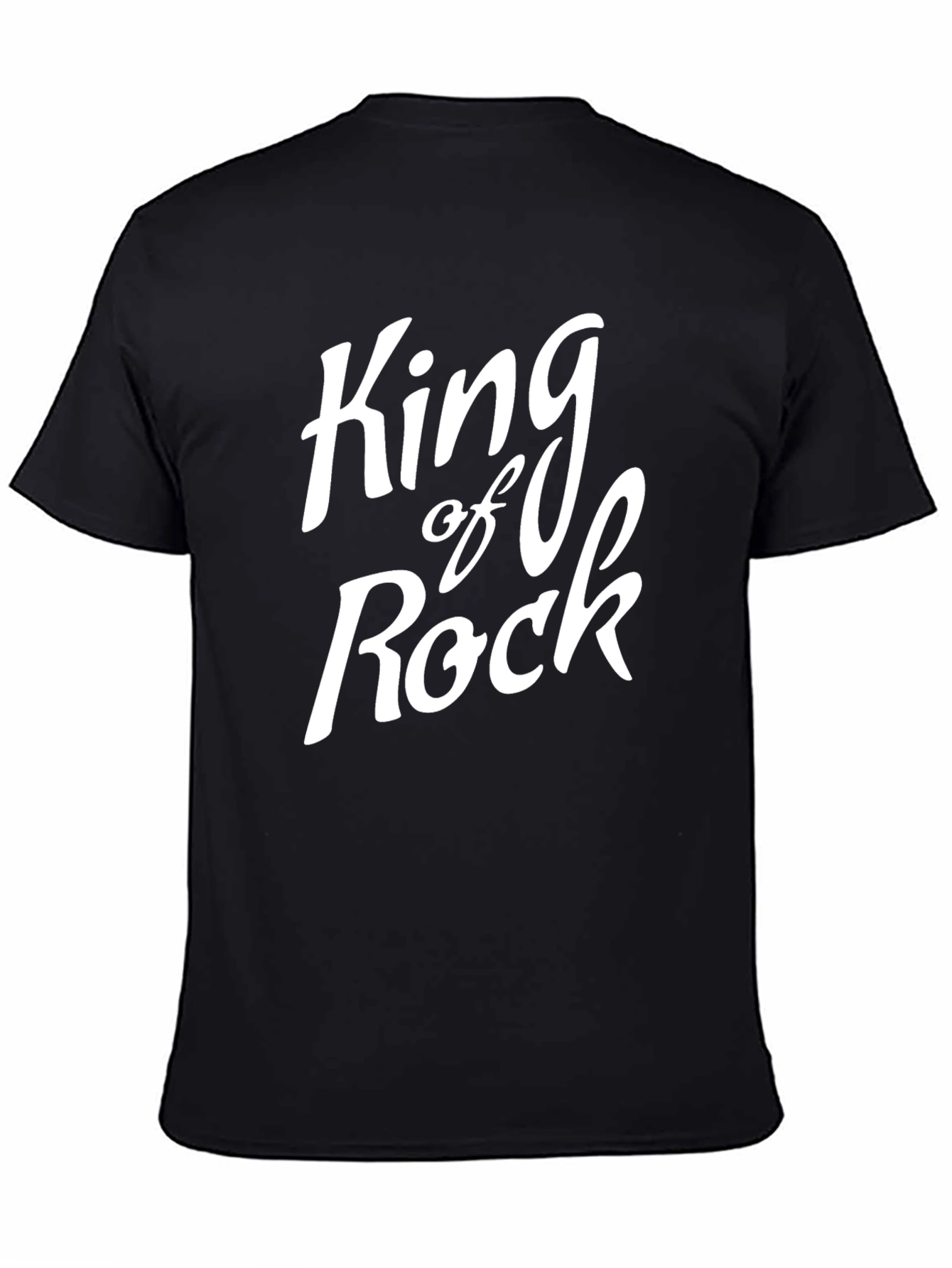 King of Rock Graphic Tee - Black Cotton T-Shirt