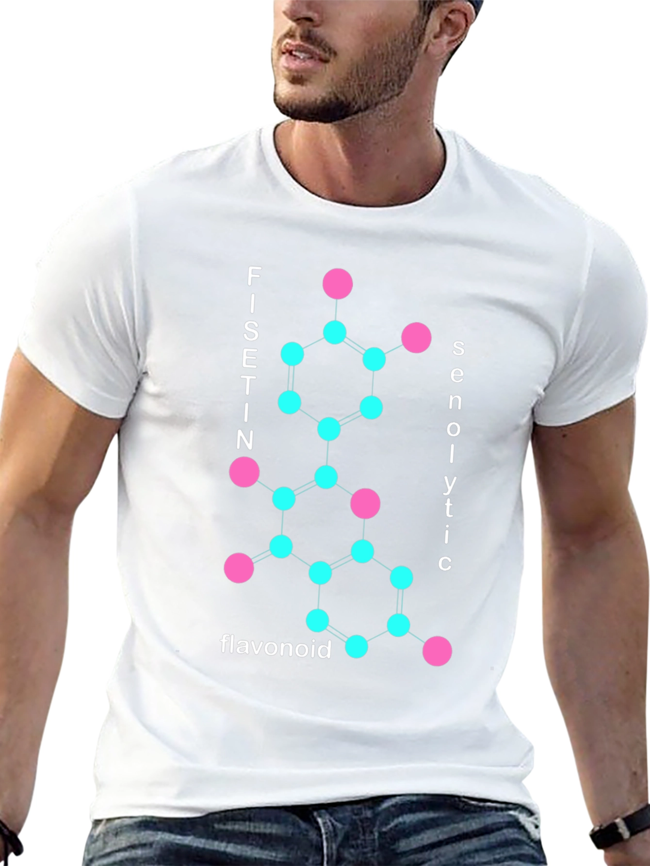 Fisetin Senolytic Molecule Graphic T-Shirt
