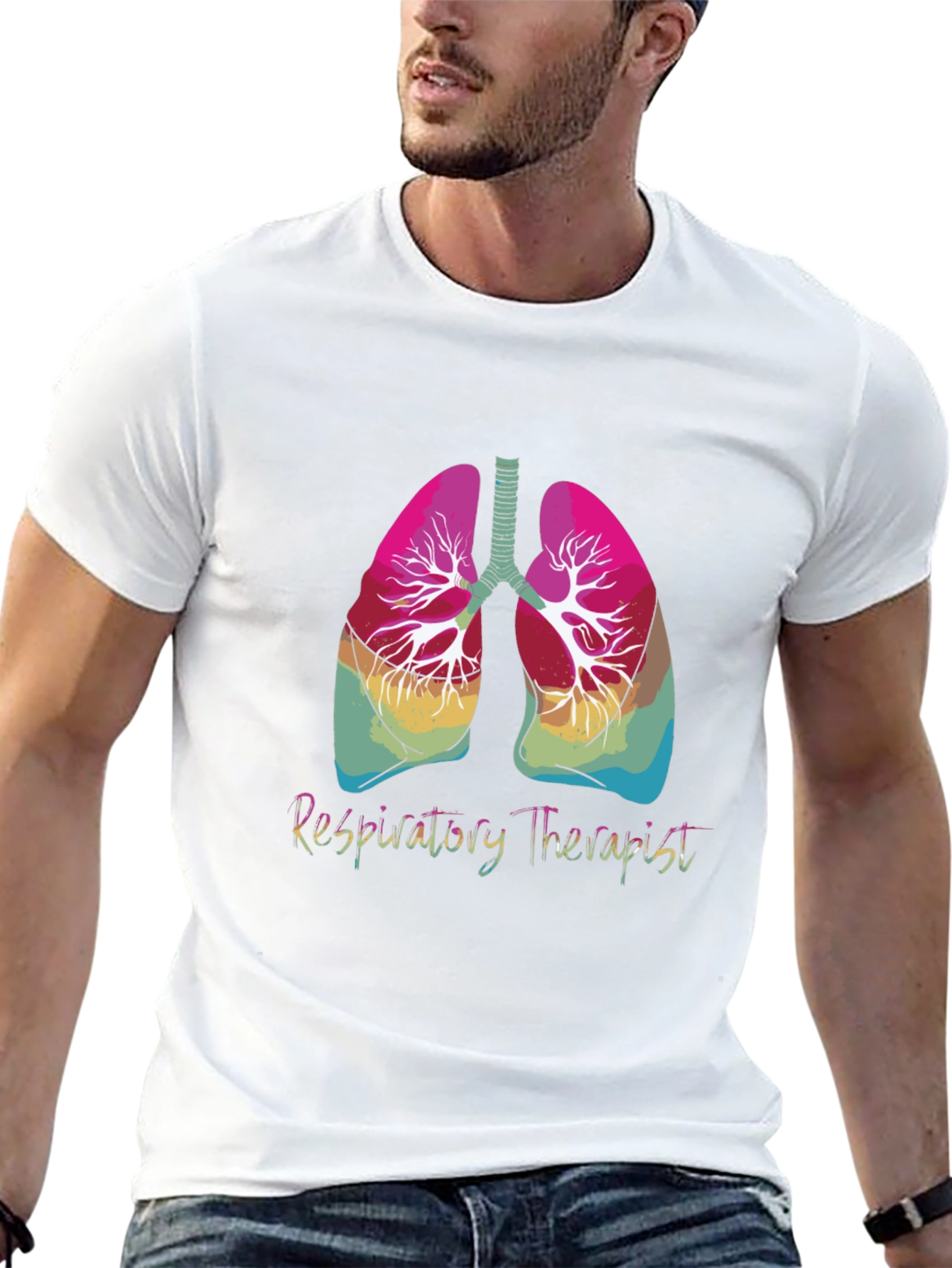 Respiratory Therapist Lungs Graphic Tee