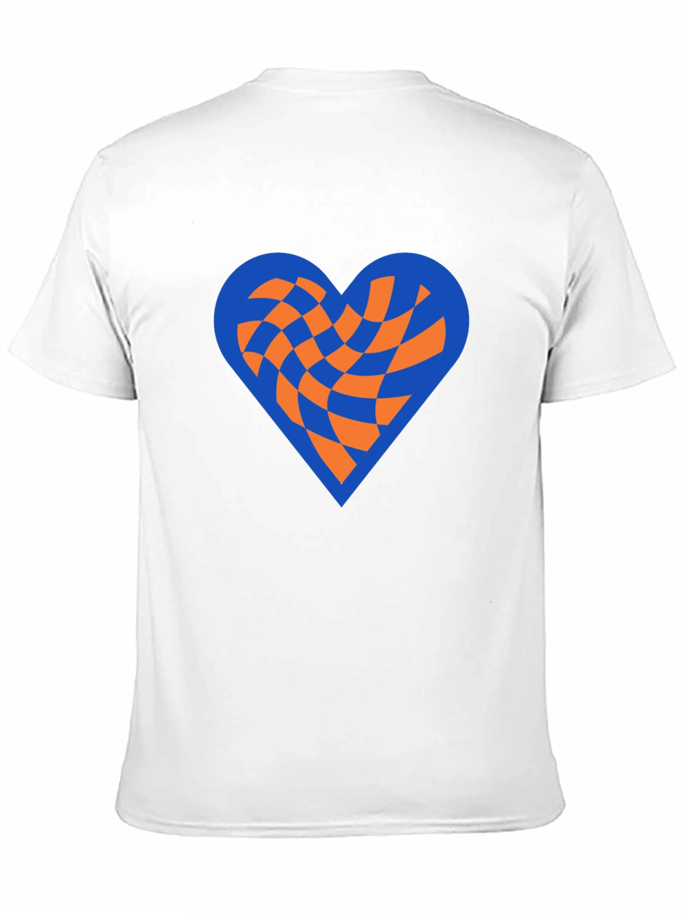 Checkered Heart Graphic Tee - Modern Style