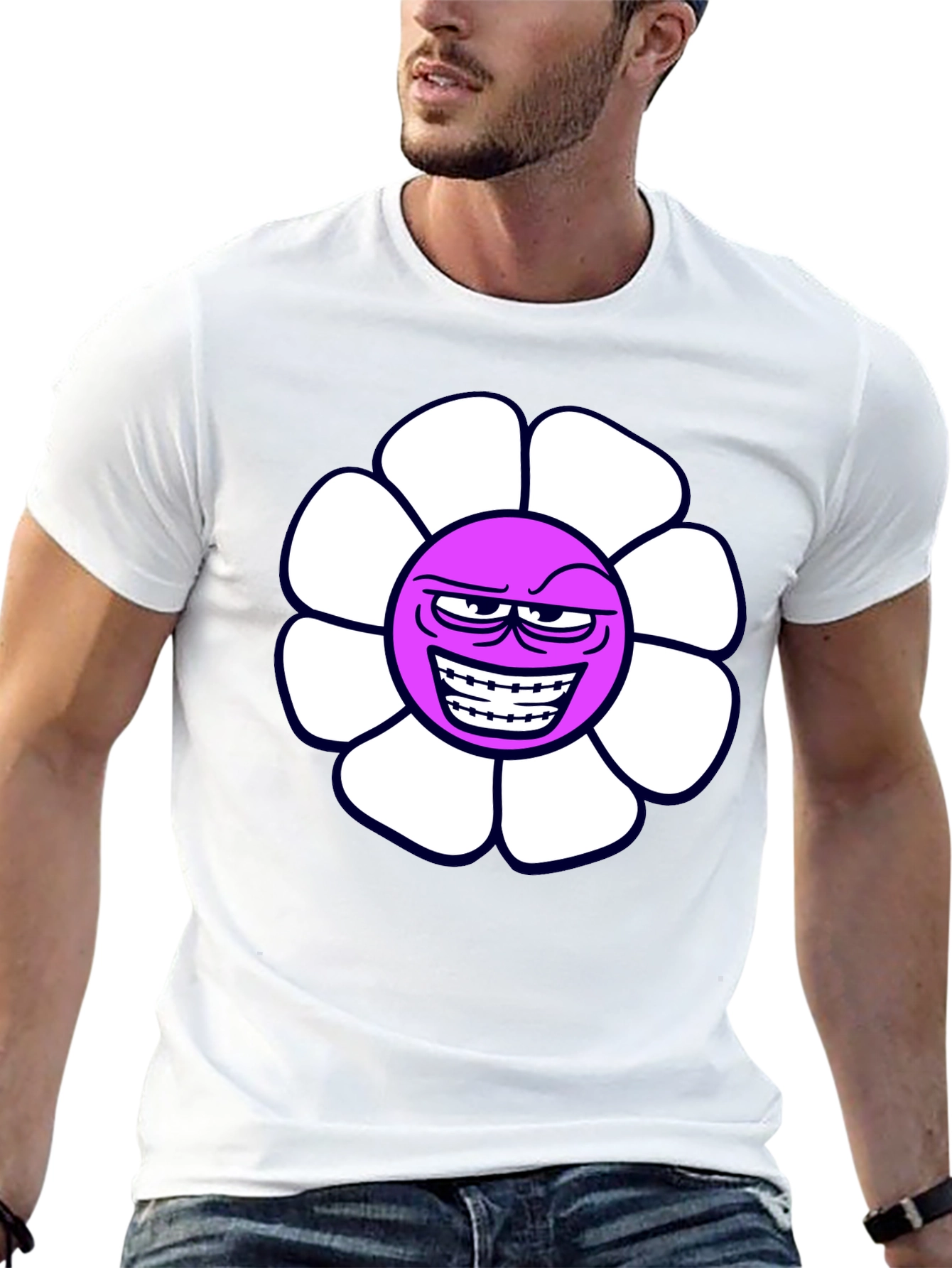 Evil Flower Graphic T-Shirt - Black