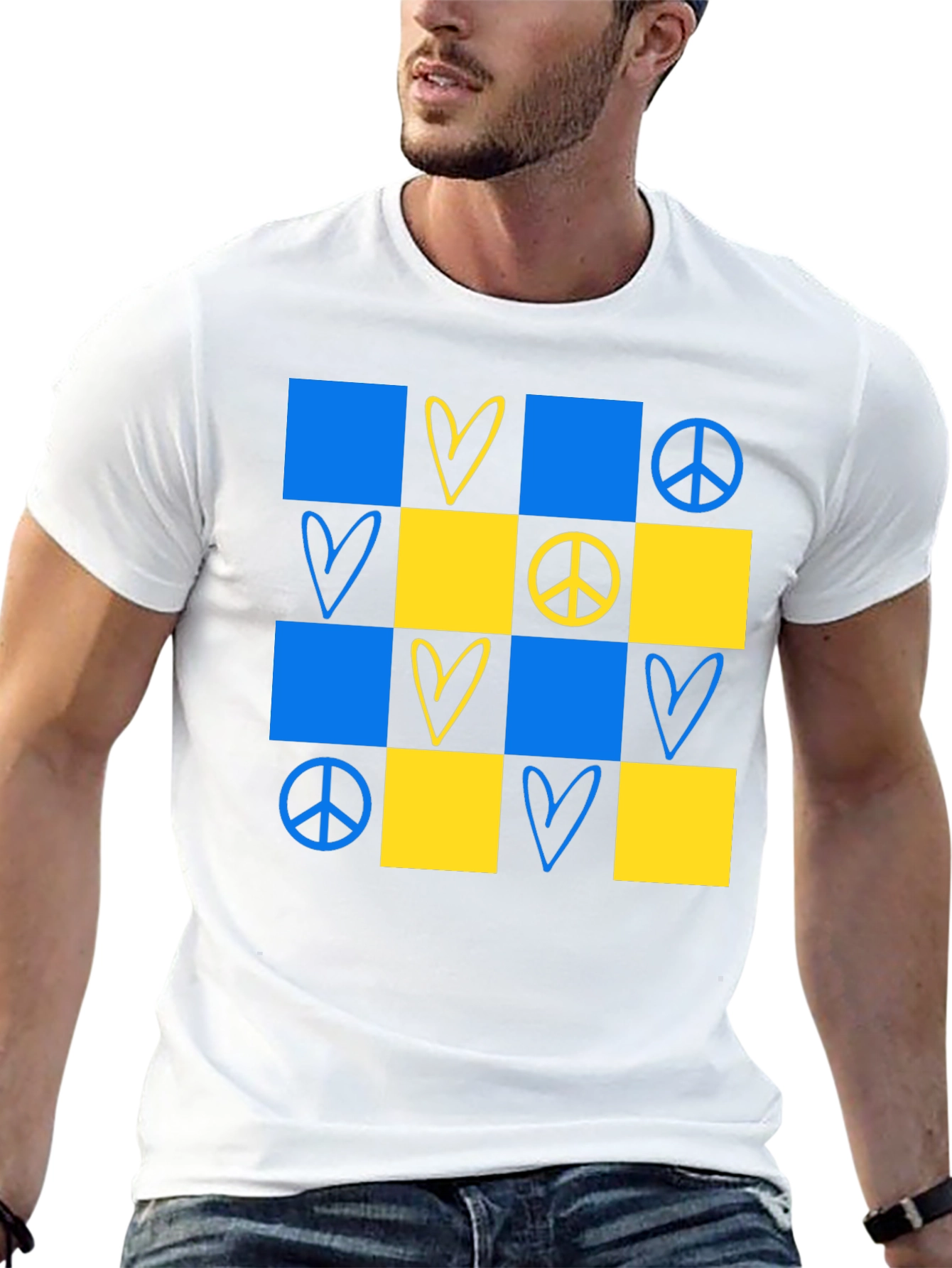 Ukraine Support Graphic Tee - Peace & Love