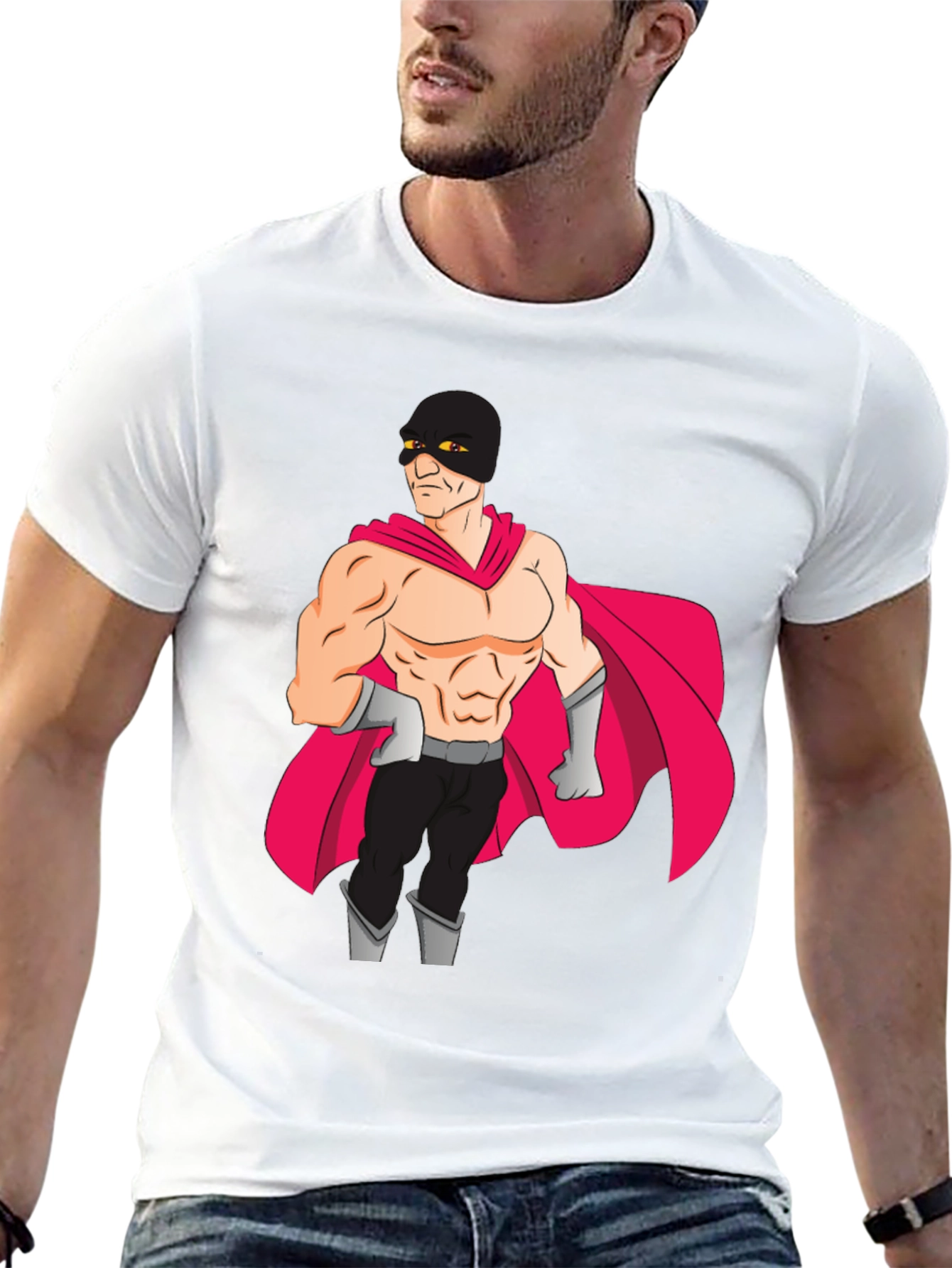 Superhero Graphic Black T-Shirt
