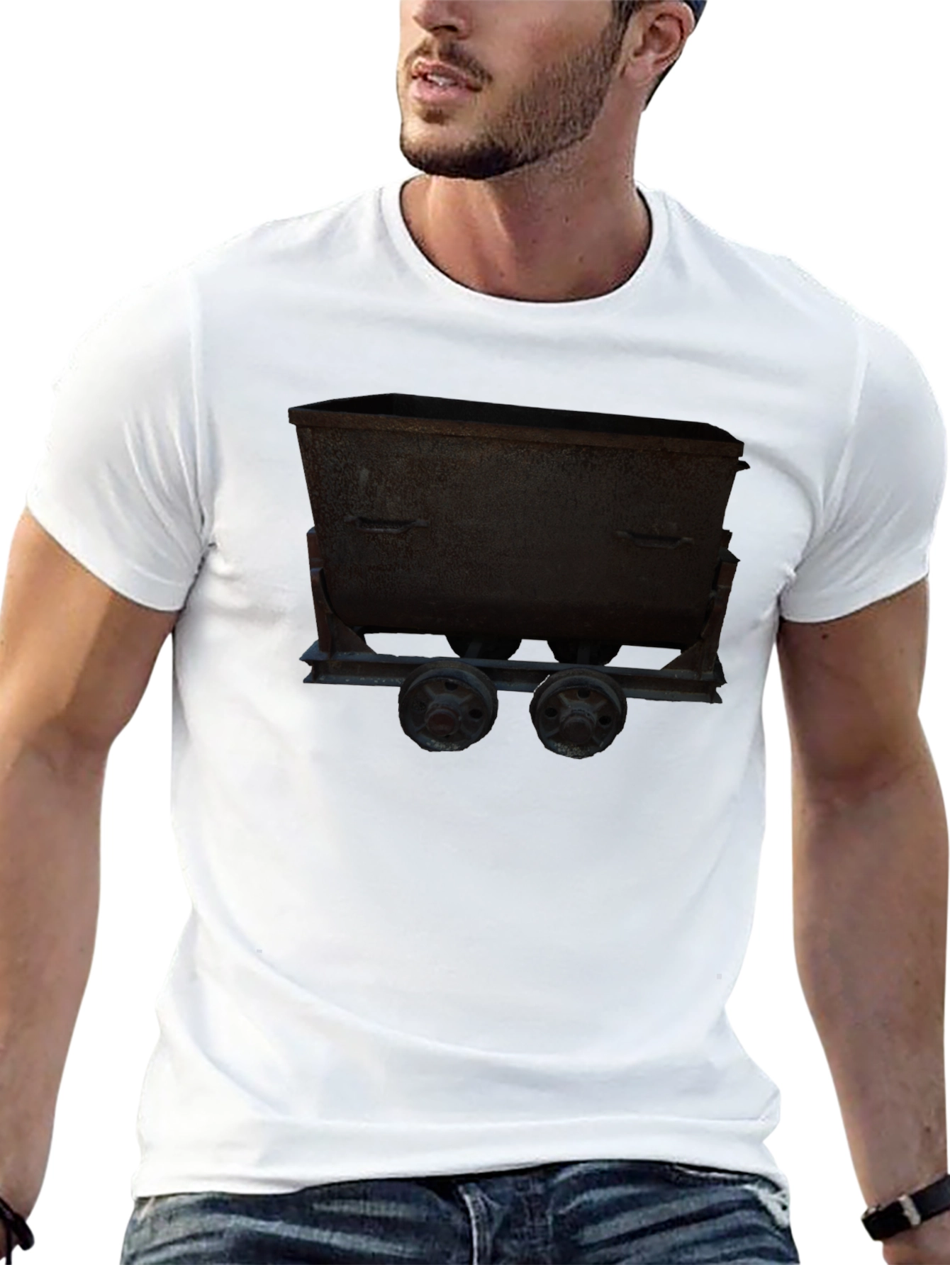 Mining Cart Graphic Tee - Dark