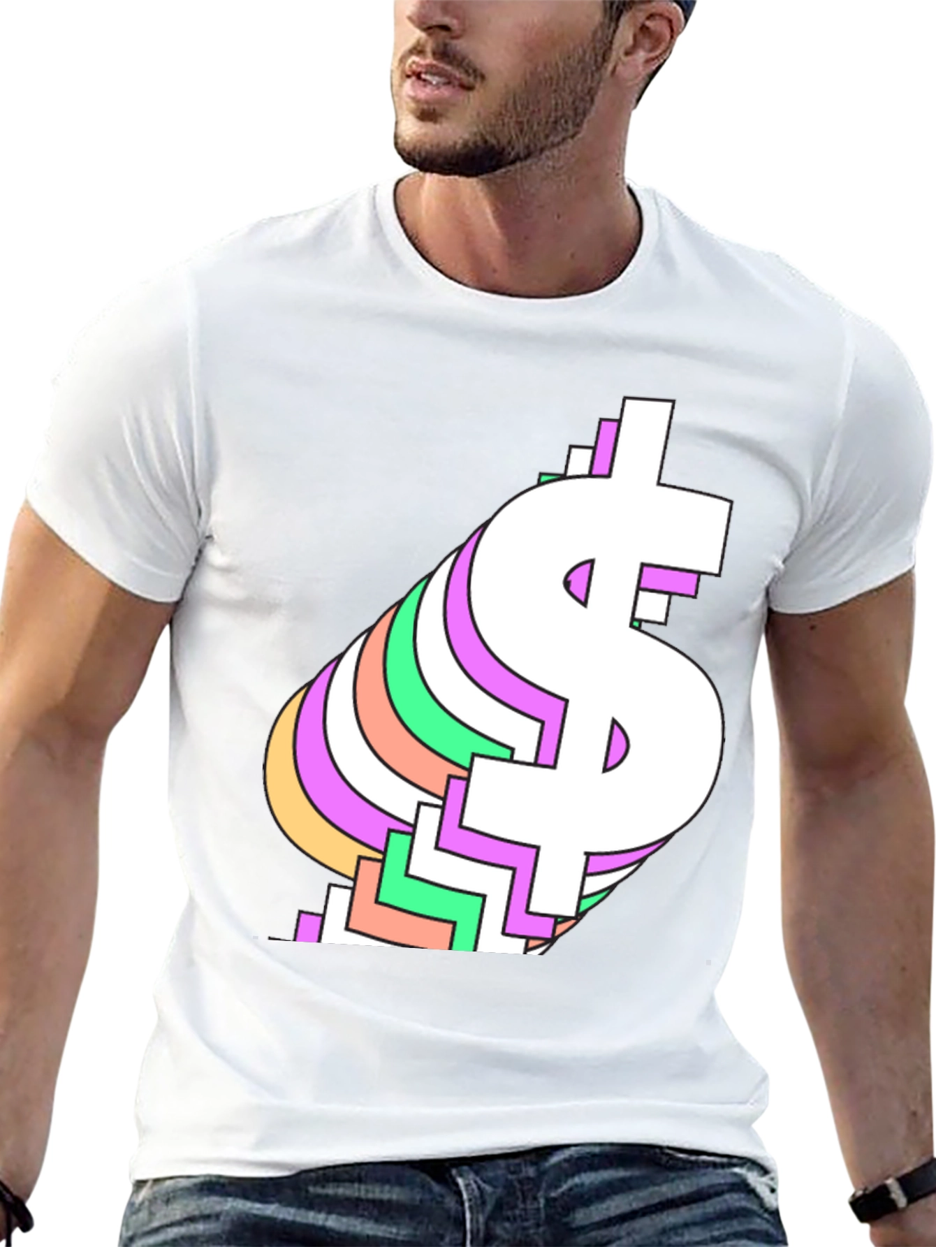 Retro Dollar Sign Graphic Tee