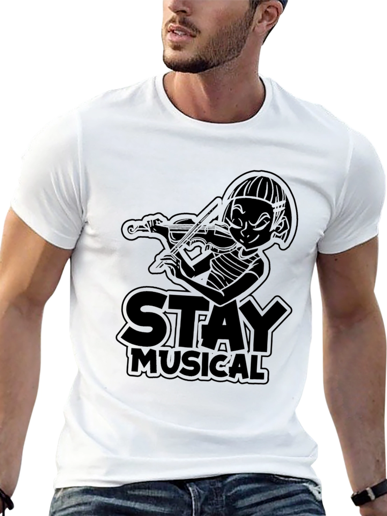 Stay Musical Black Graphic Tee