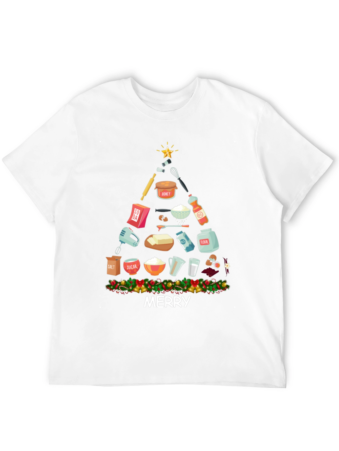 Baking Christmas Tree T-Shirt Merry Holiday