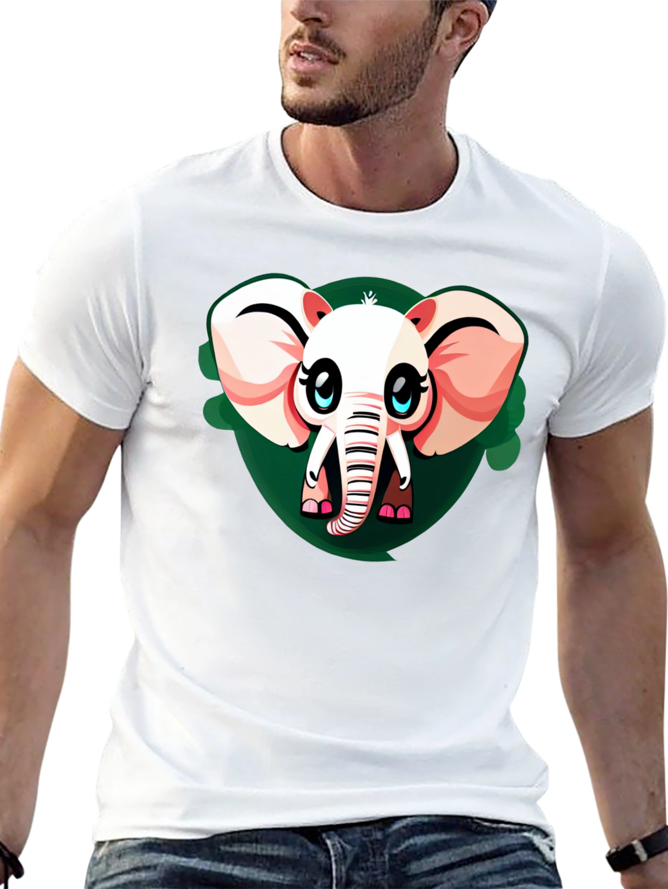 Cute Cartoon Elephant Graphic Tee
