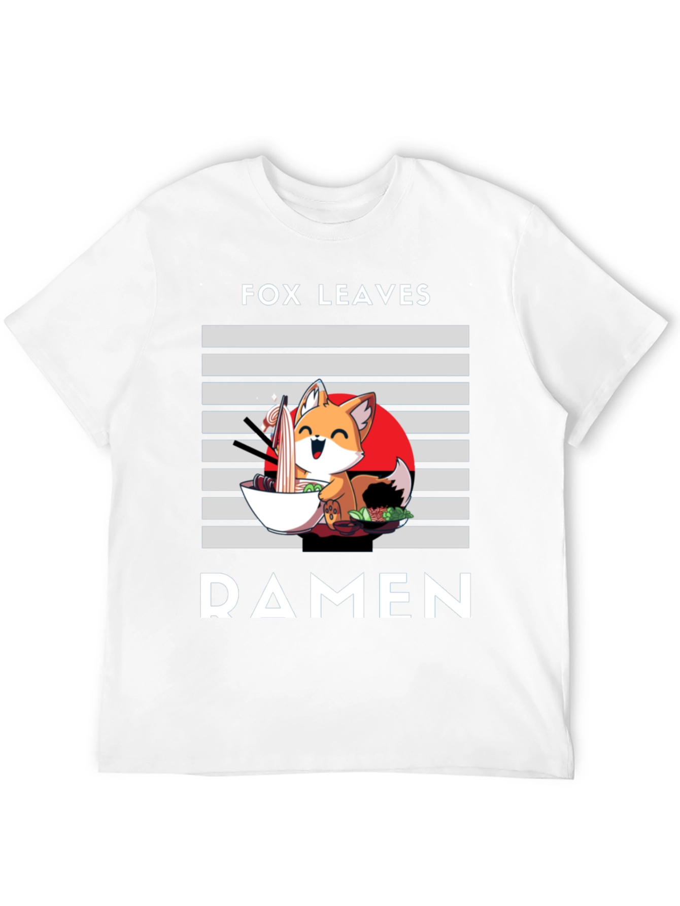 Fox Leaves Ramen Graphic T-Shirt