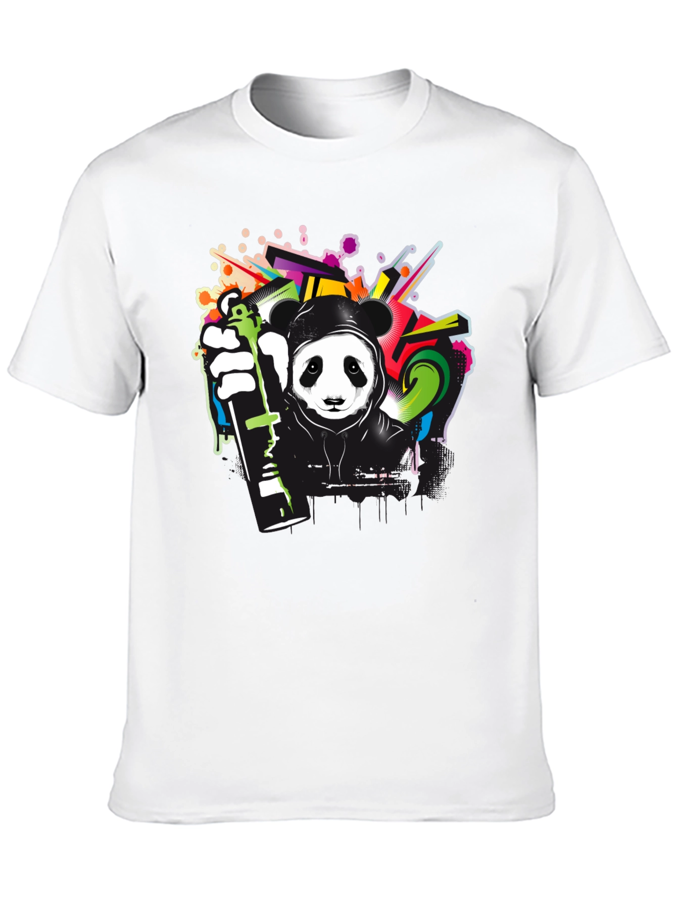 Graffiti Panda Black T-Shirt