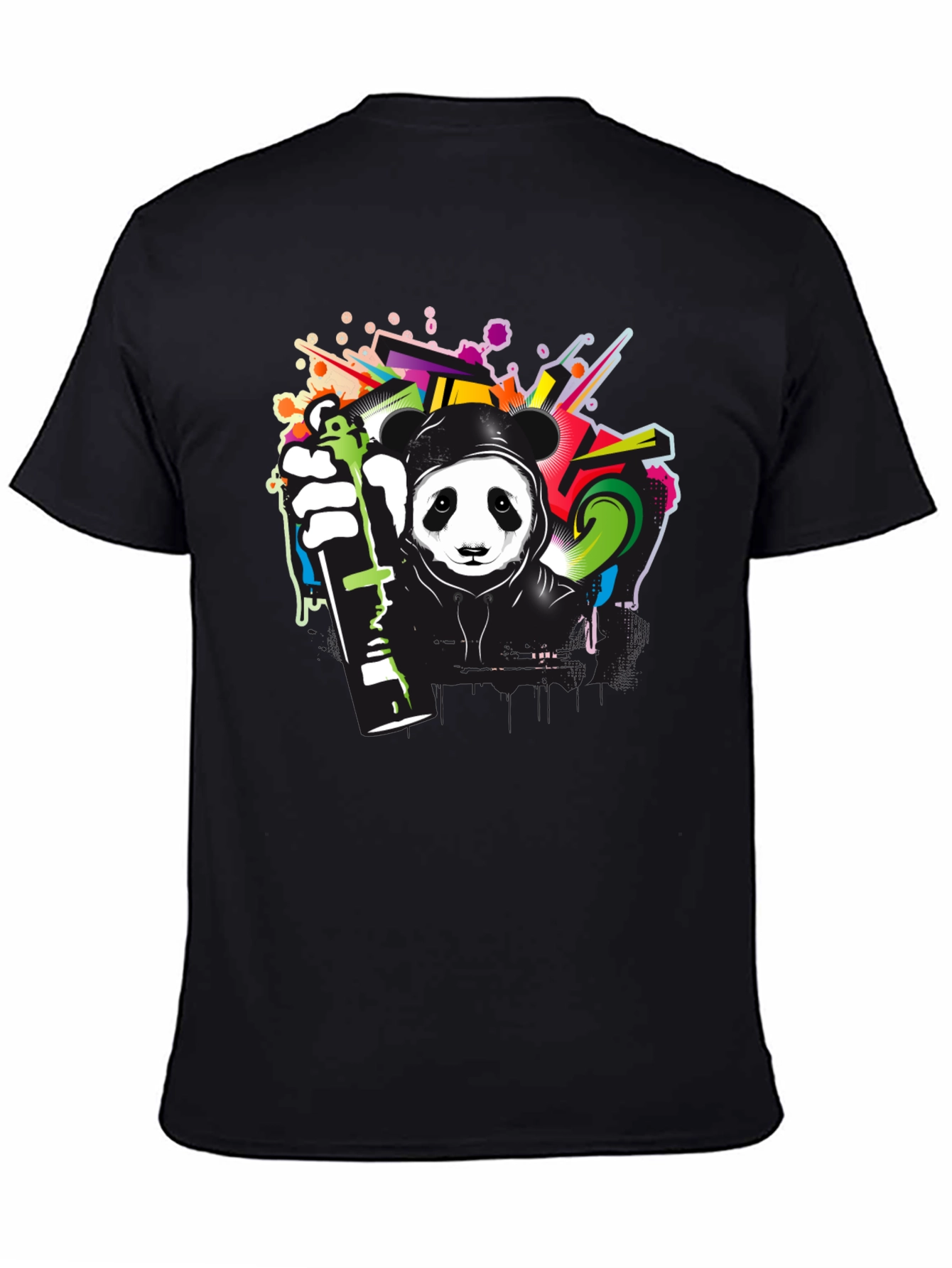 Graffiti Panda Black T-Shirt