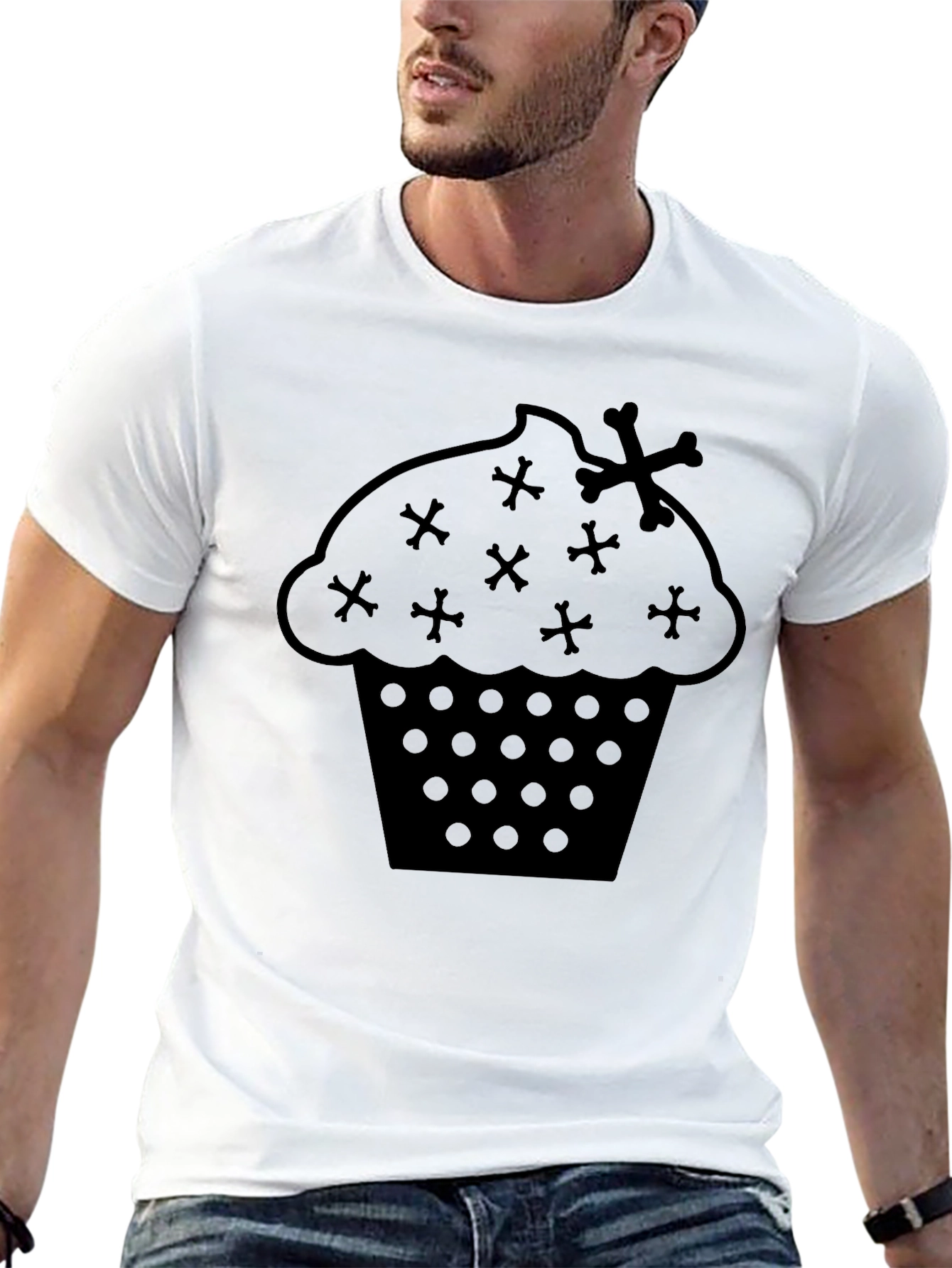 Gothic Cupcake T-Shirt - Edgy Dessert Fashion