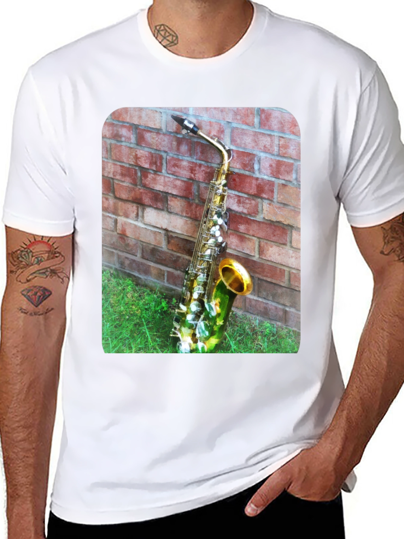Saxophone Graphic T-Shirt - Music Lover Tee