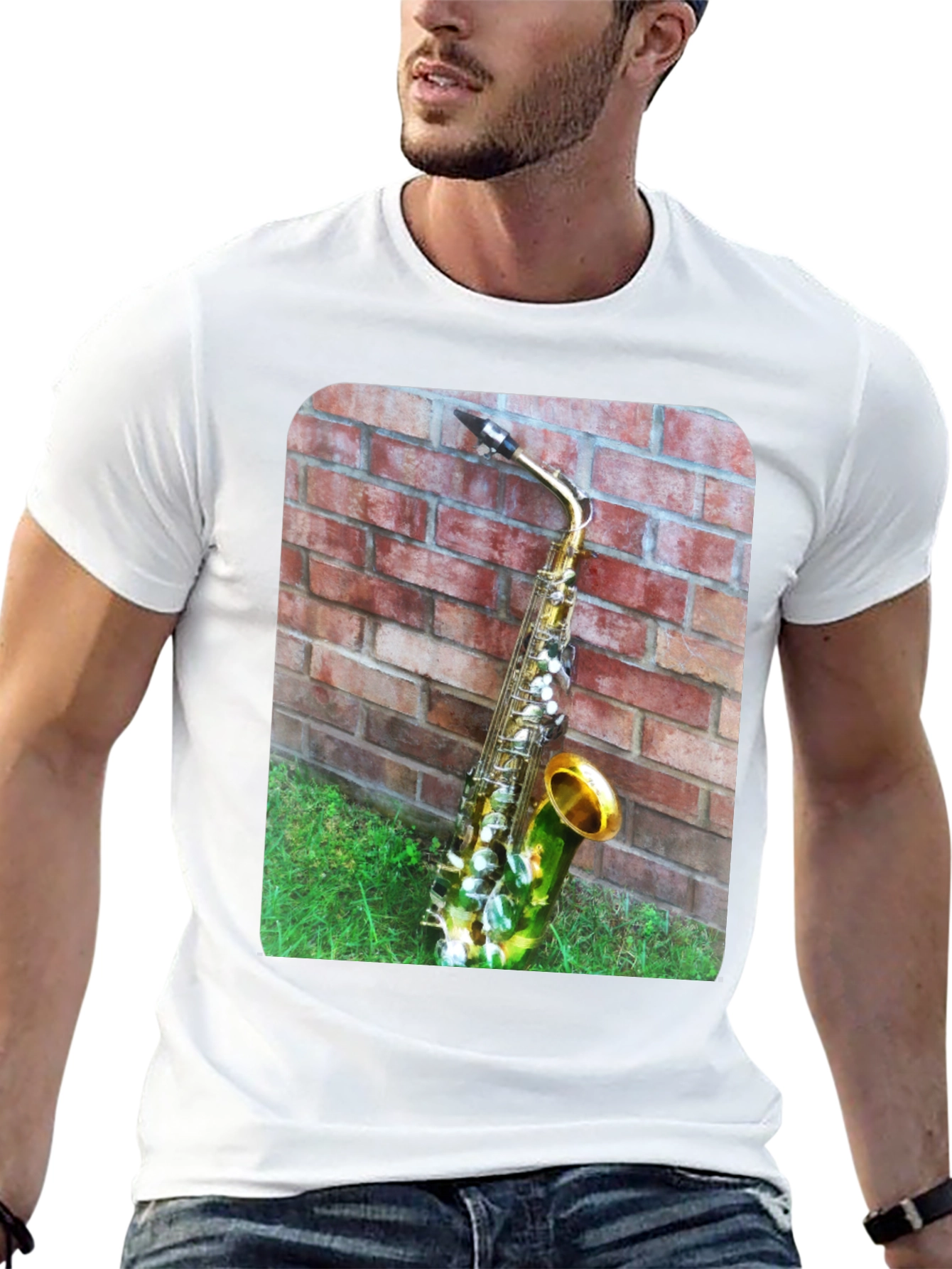 Saxophone Graphic T-Shirt - Music Lover Tee