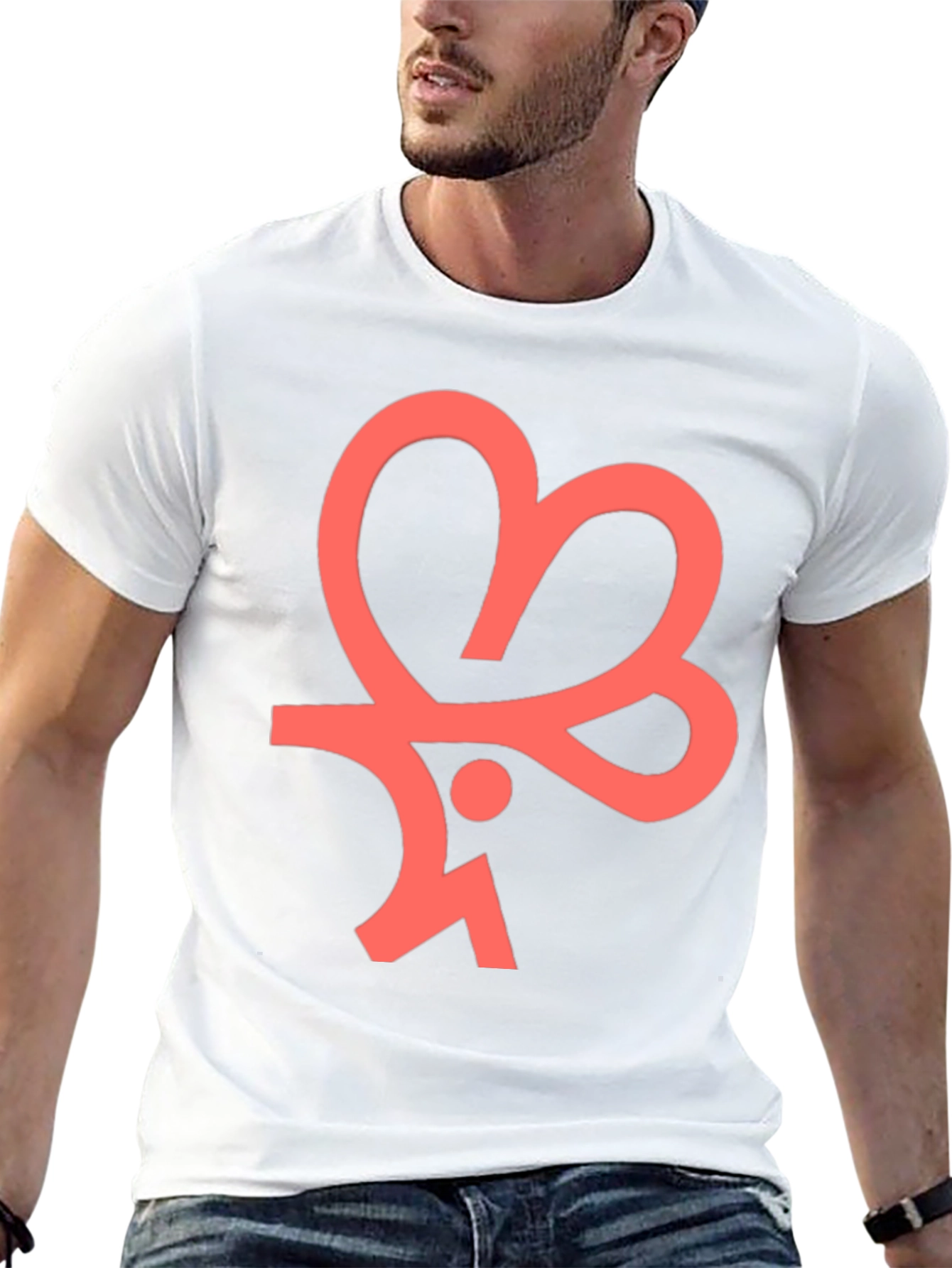 Modern Graphic Tee - Black Cotton Blend Shirt