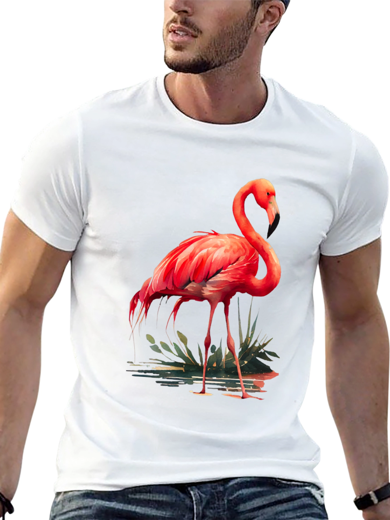 Flamingo Graphic Tee - Stylish Mens T-Shirt