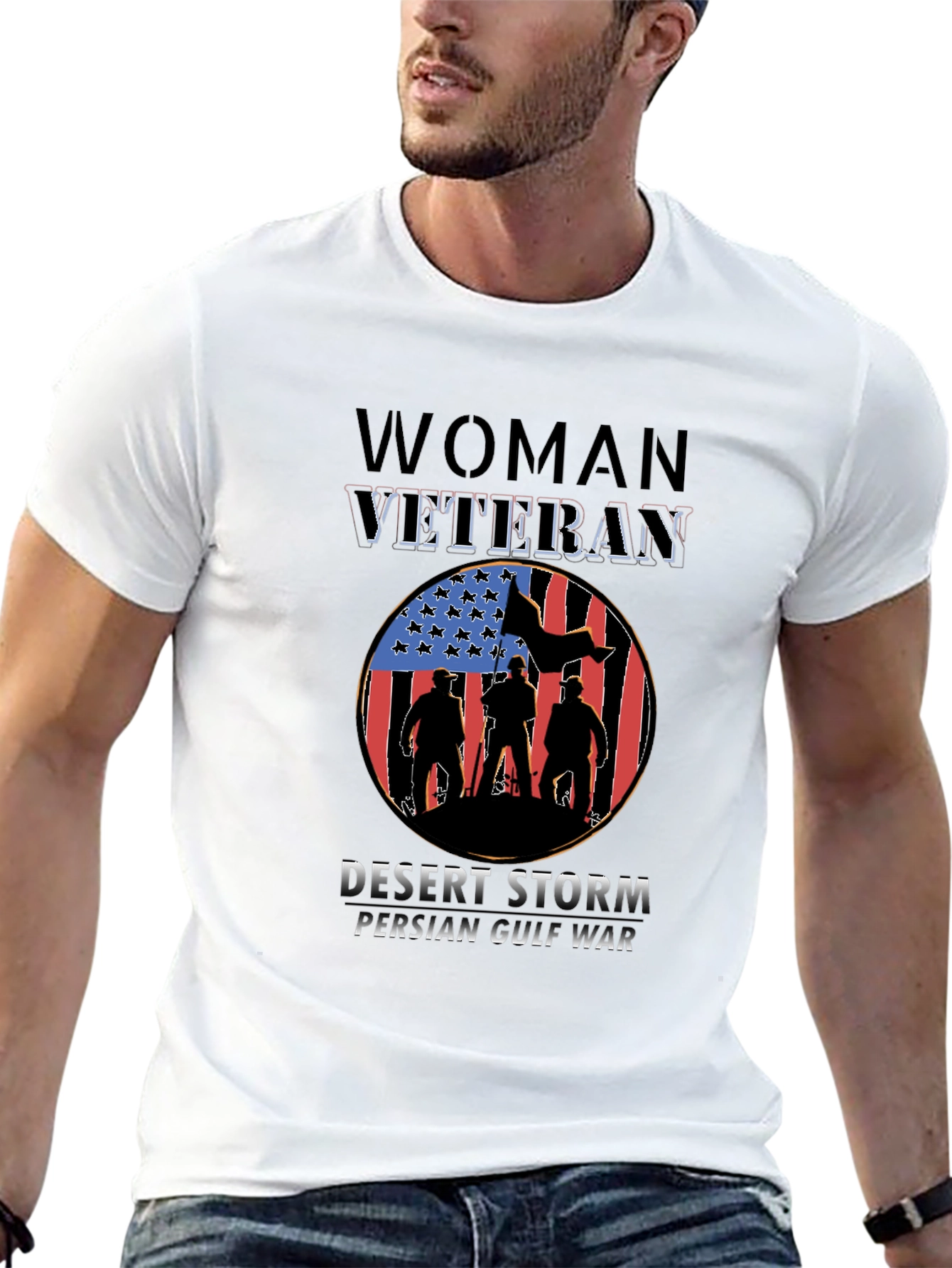 Woman Veteran Desert Storm Persian Gulf War T-Shirt