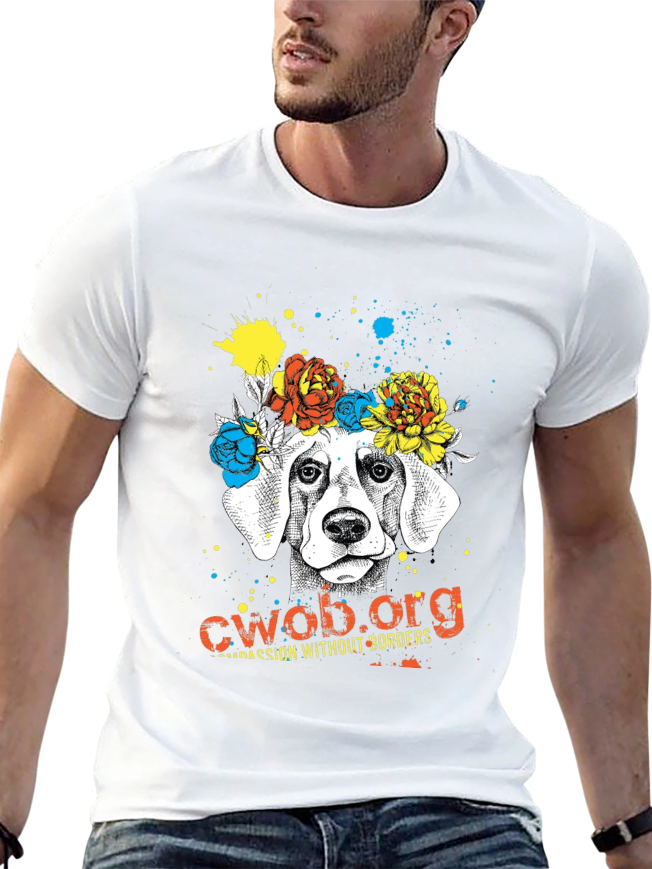 Dog with Flower Crown T-Shirt - CWOB.org