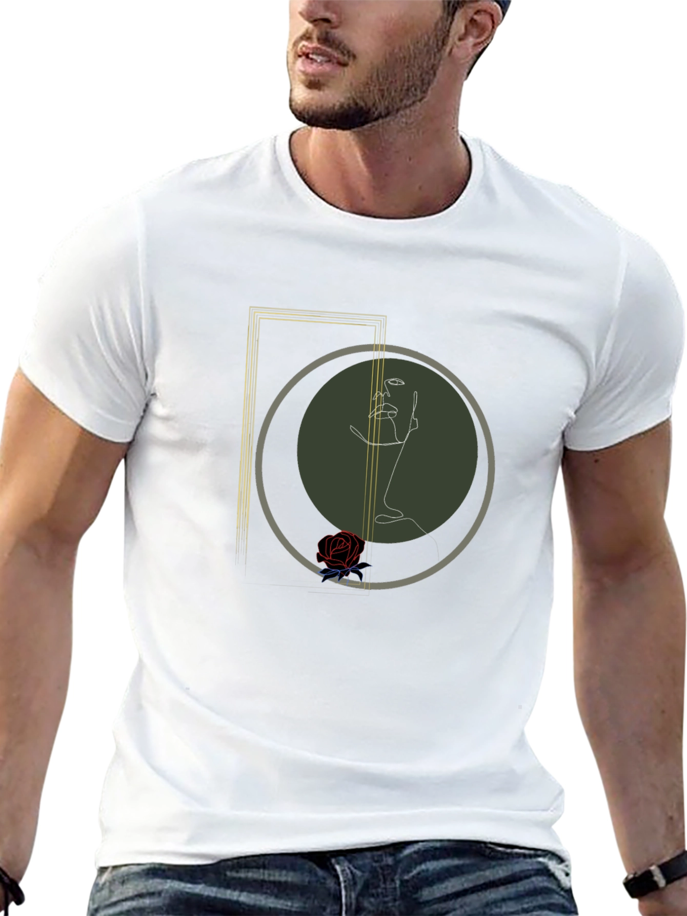 Abstract Line Art Graphic Tee