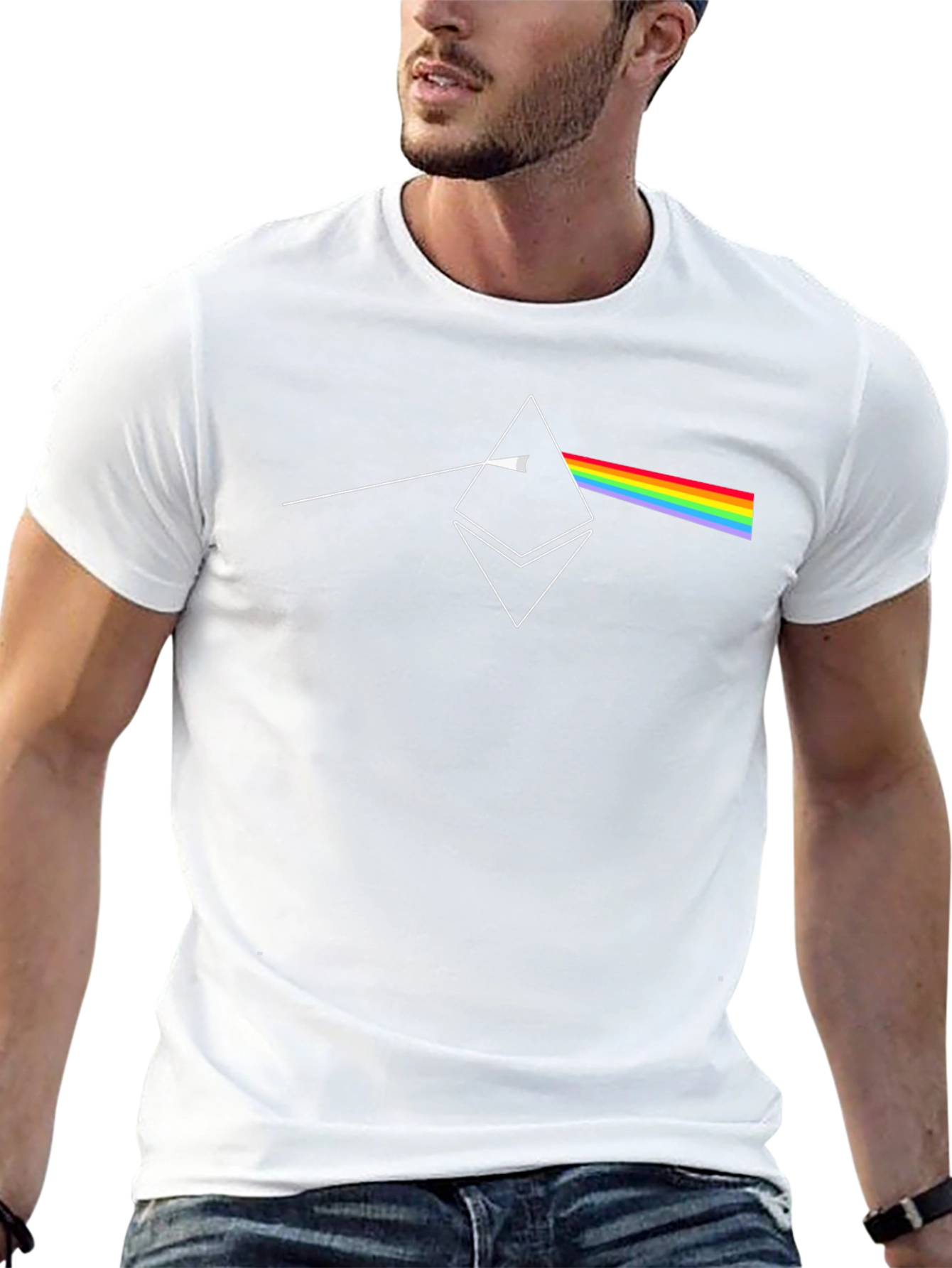 Ethereum Prism T-Shirt - Crypto Rainbow Design