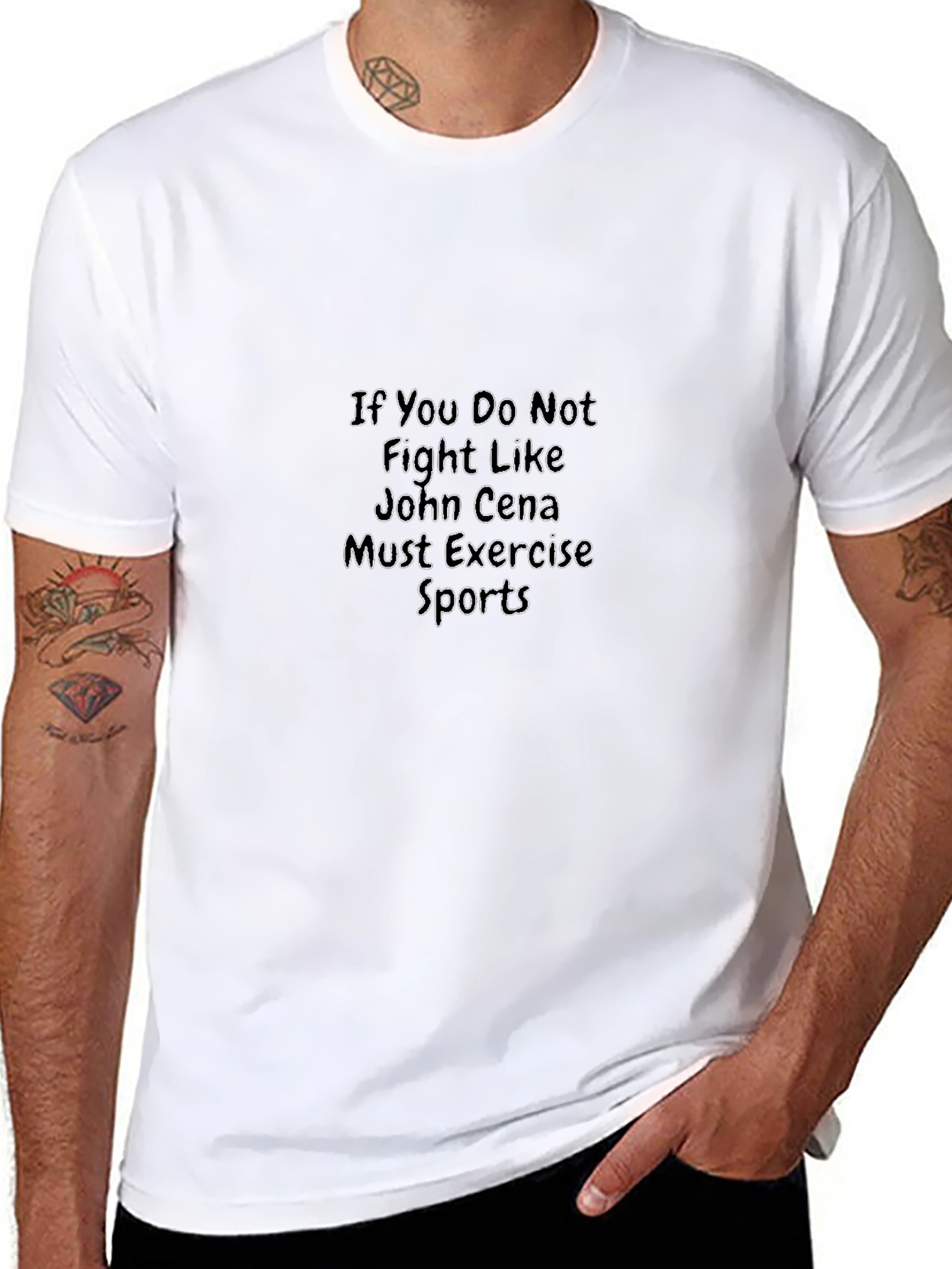 John Cena Exercise Black T-Shirt