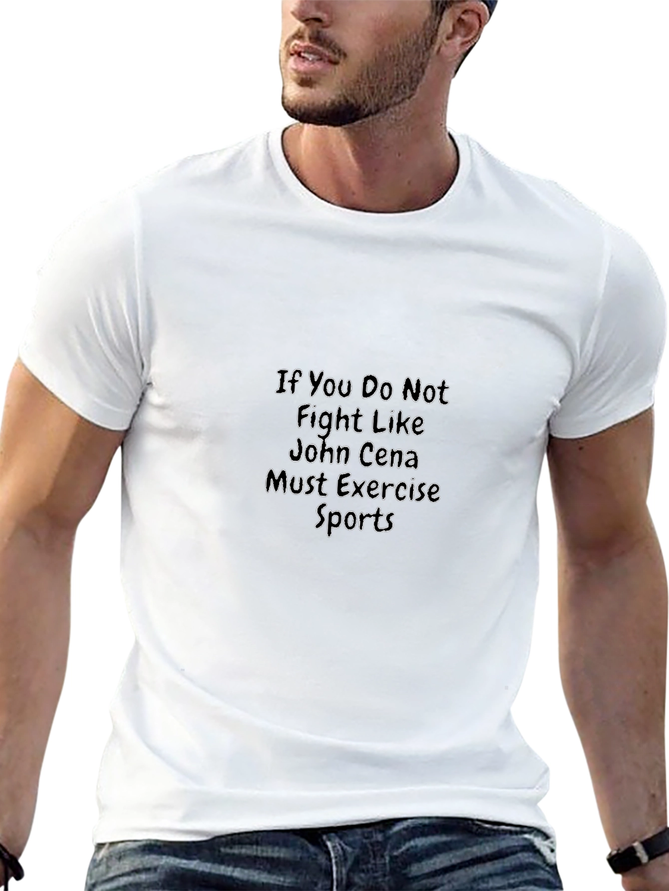 John Cena Exercise Black T-Shirt