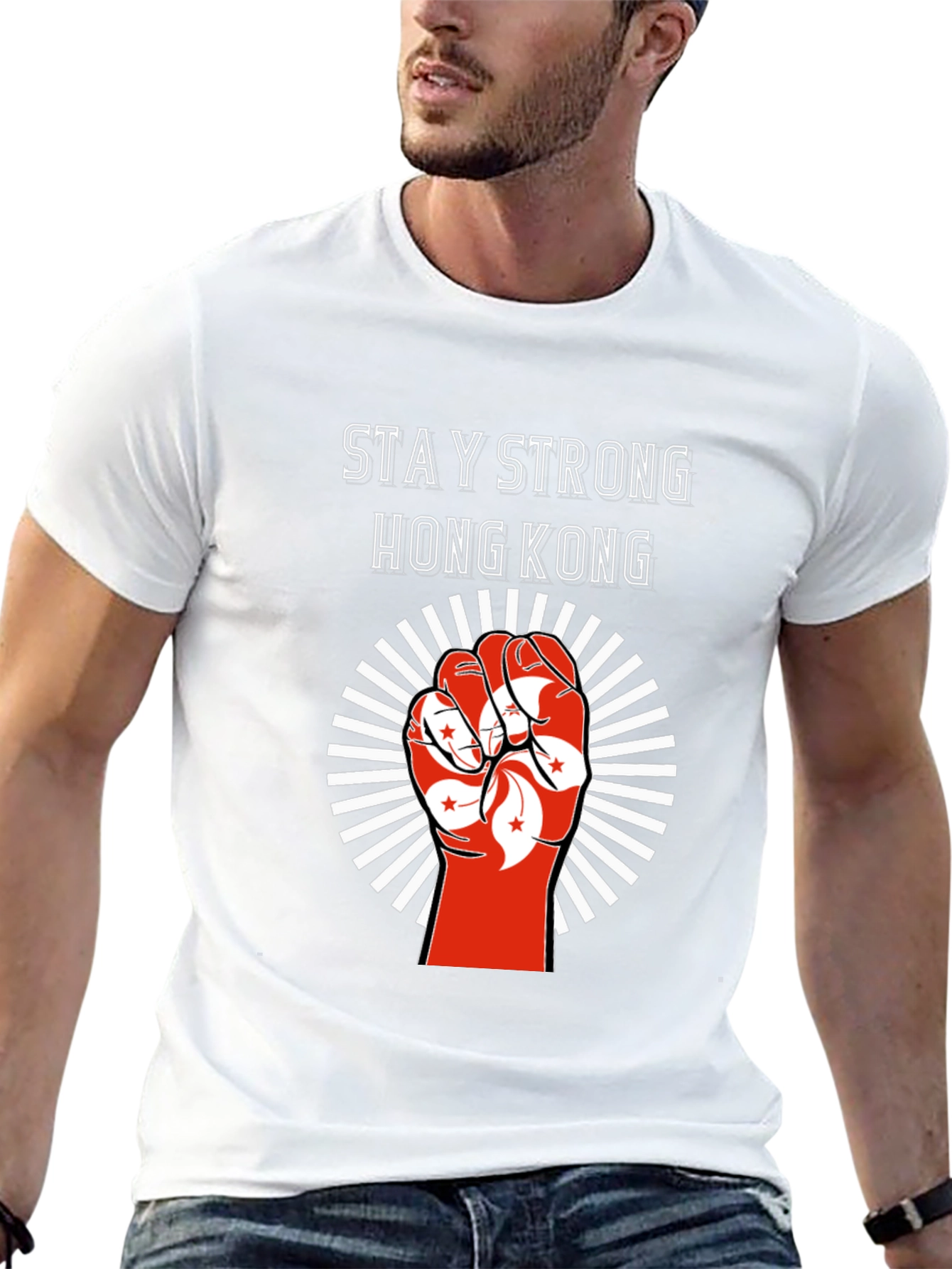 Stay Strong Hong Kong Graphic Tee - Black