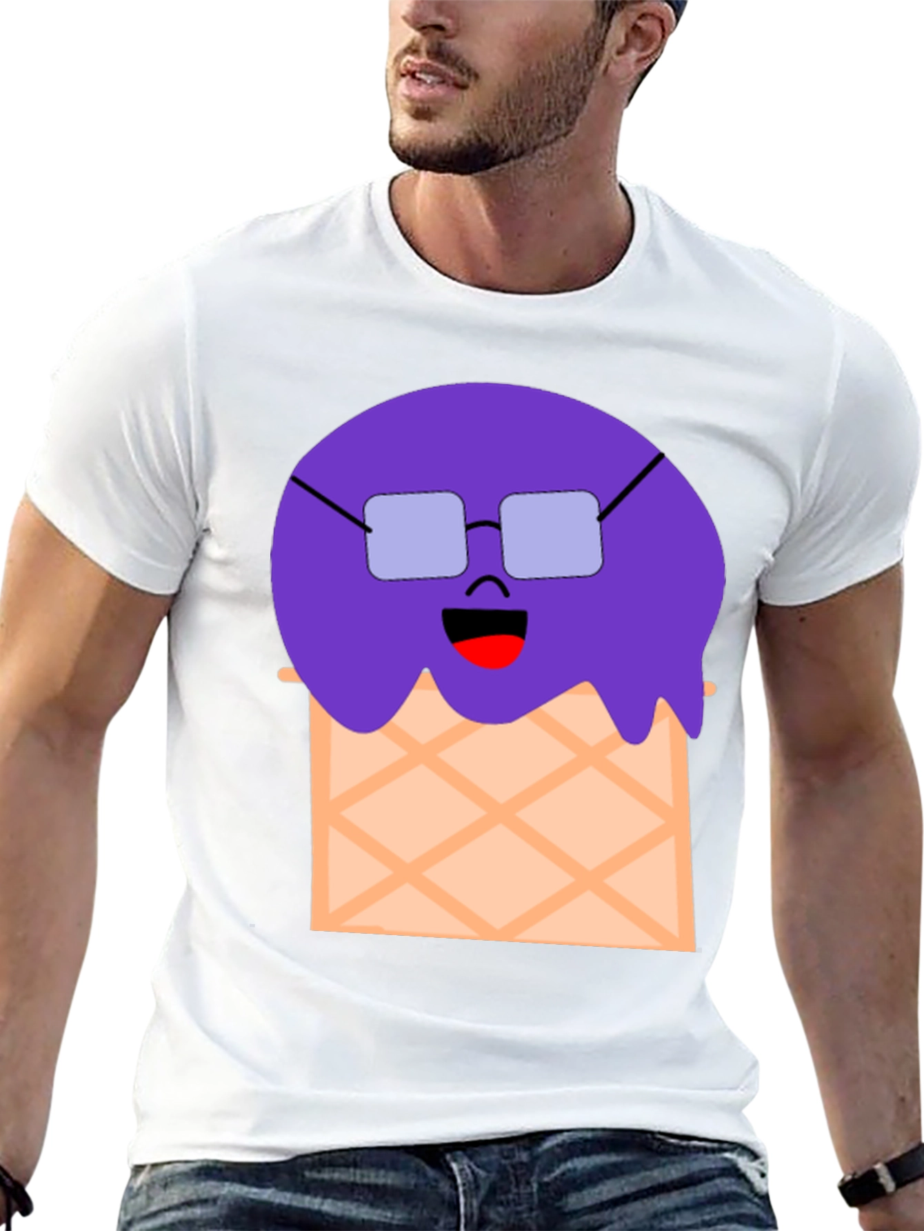 Funny Ice Cream Cone Graphic T-Shirt
