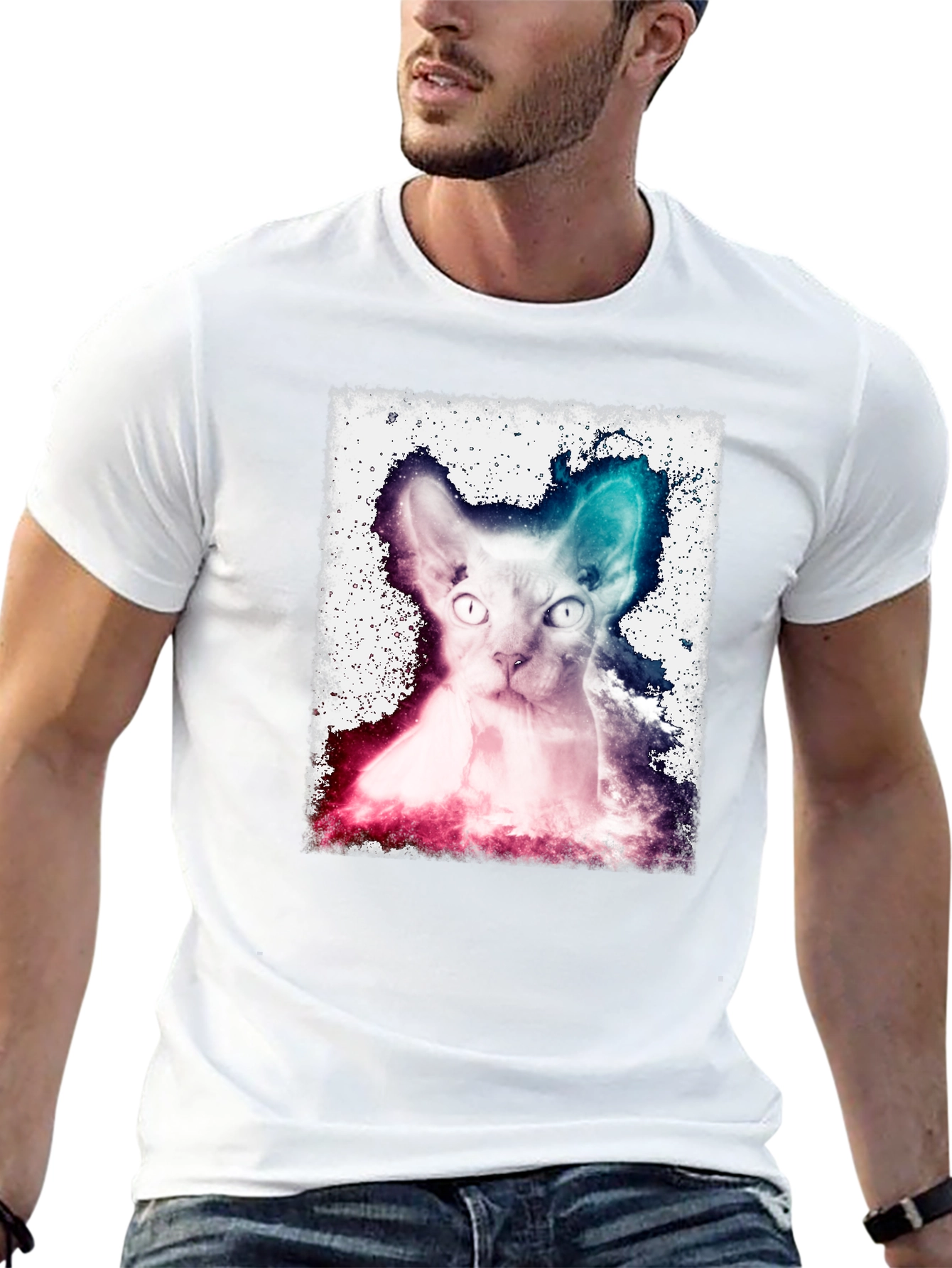 Galaxy Cat Graphic Tee - Unique Design