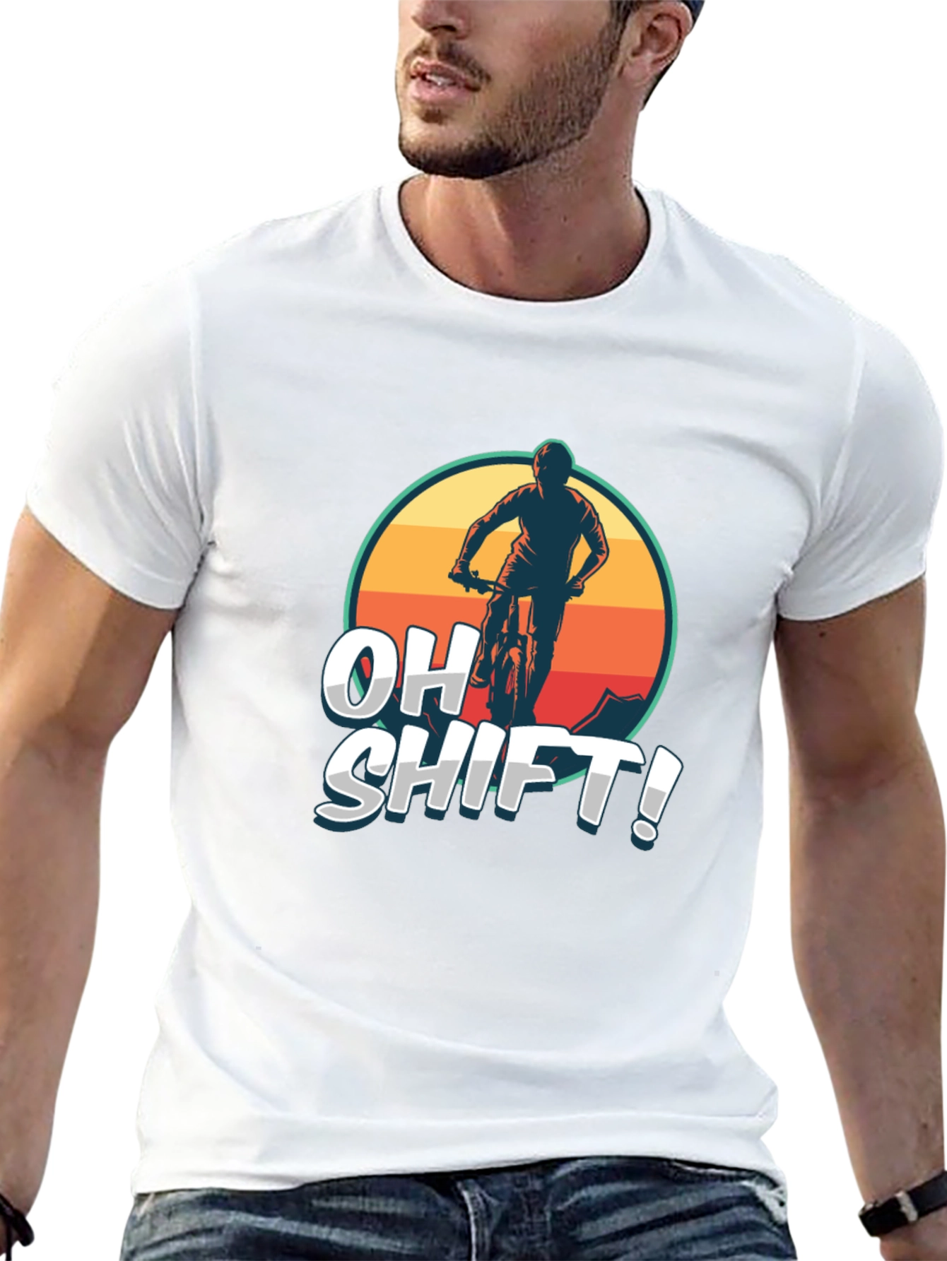 Oh Shift! Mountain Bike T-Shirt - Black