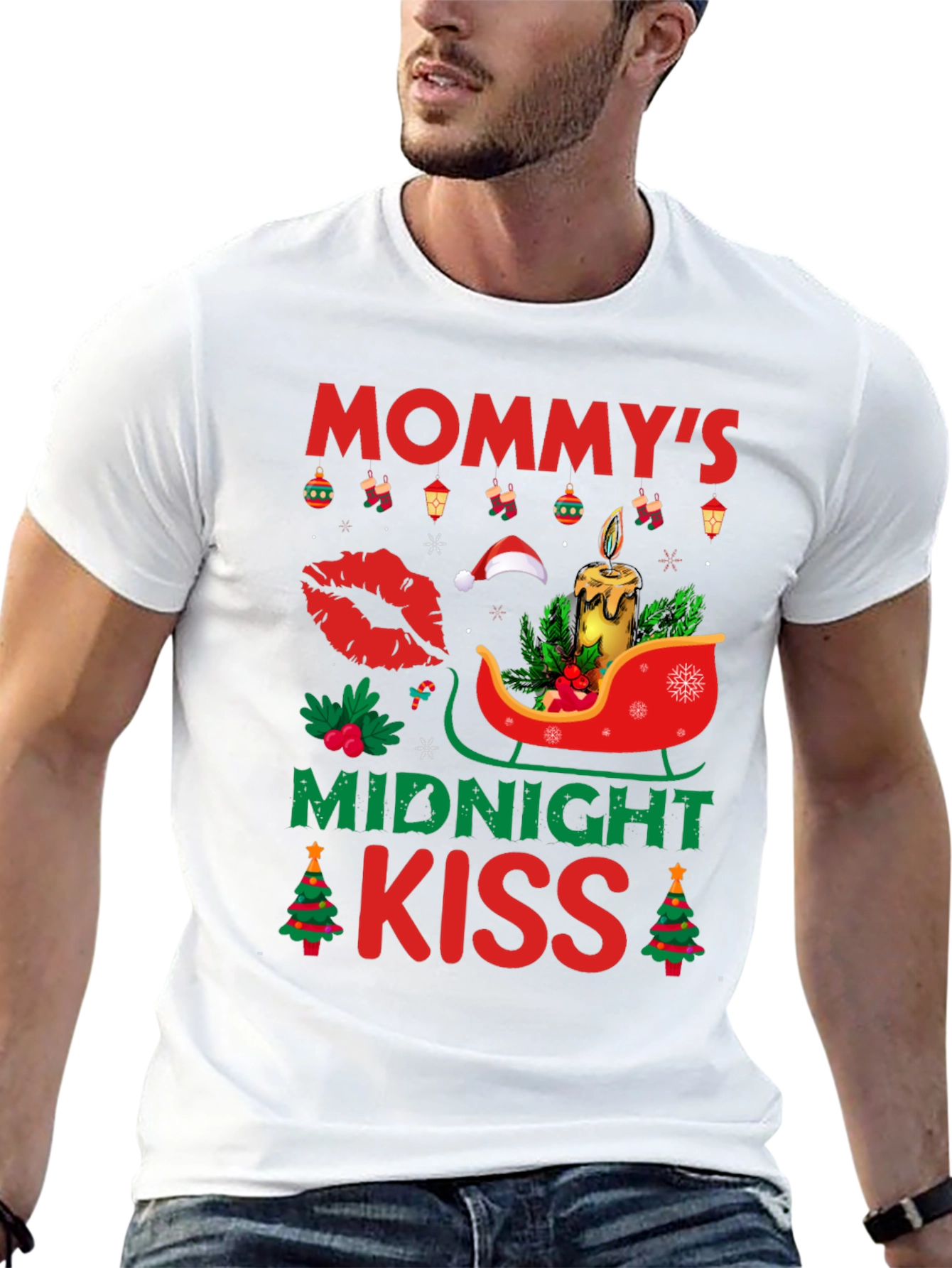 Mommys Midnight Kiss Christmas T-Shirt