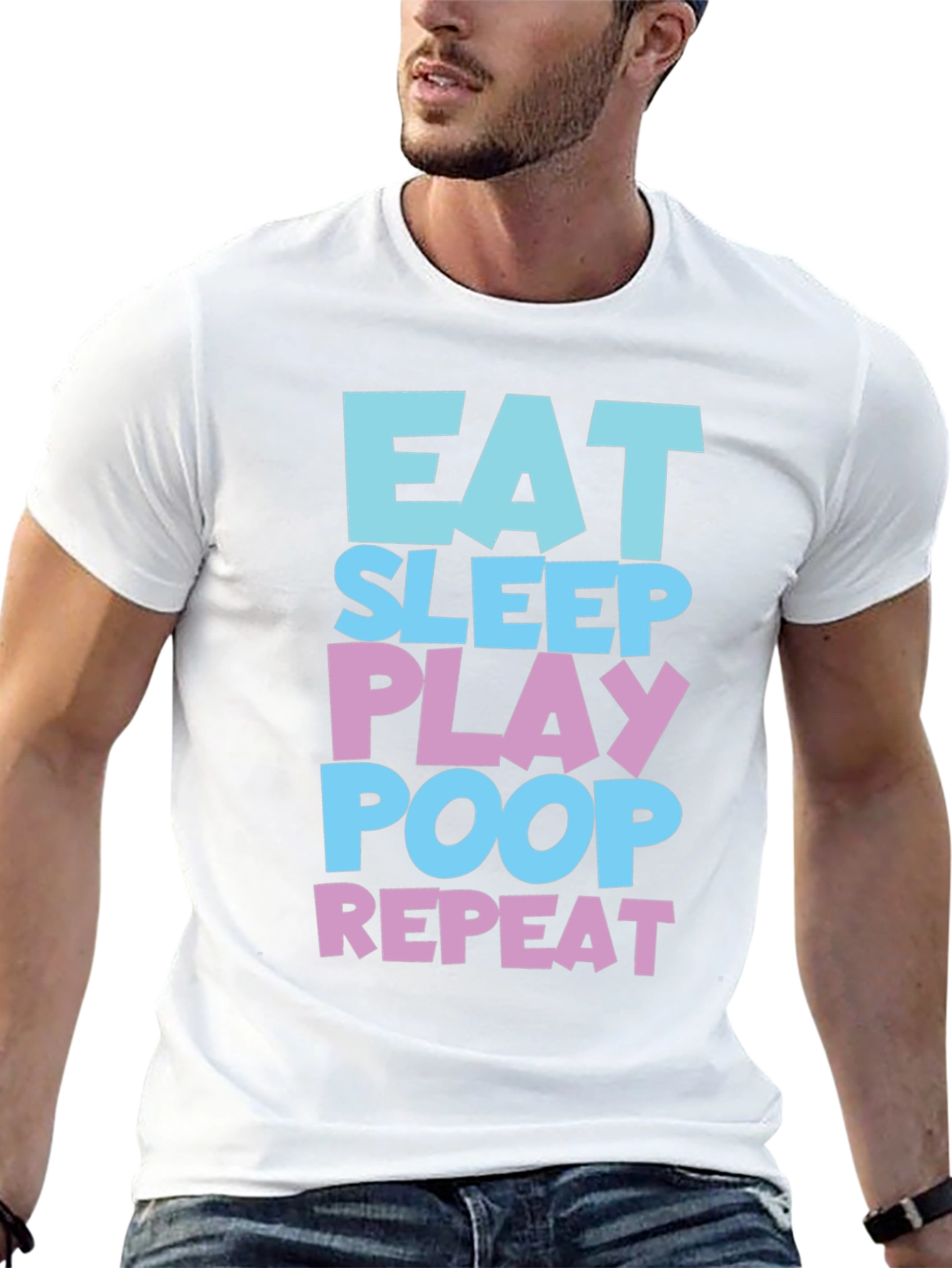 Eat Sleep Play Poop Repeat Funny T-Shirt