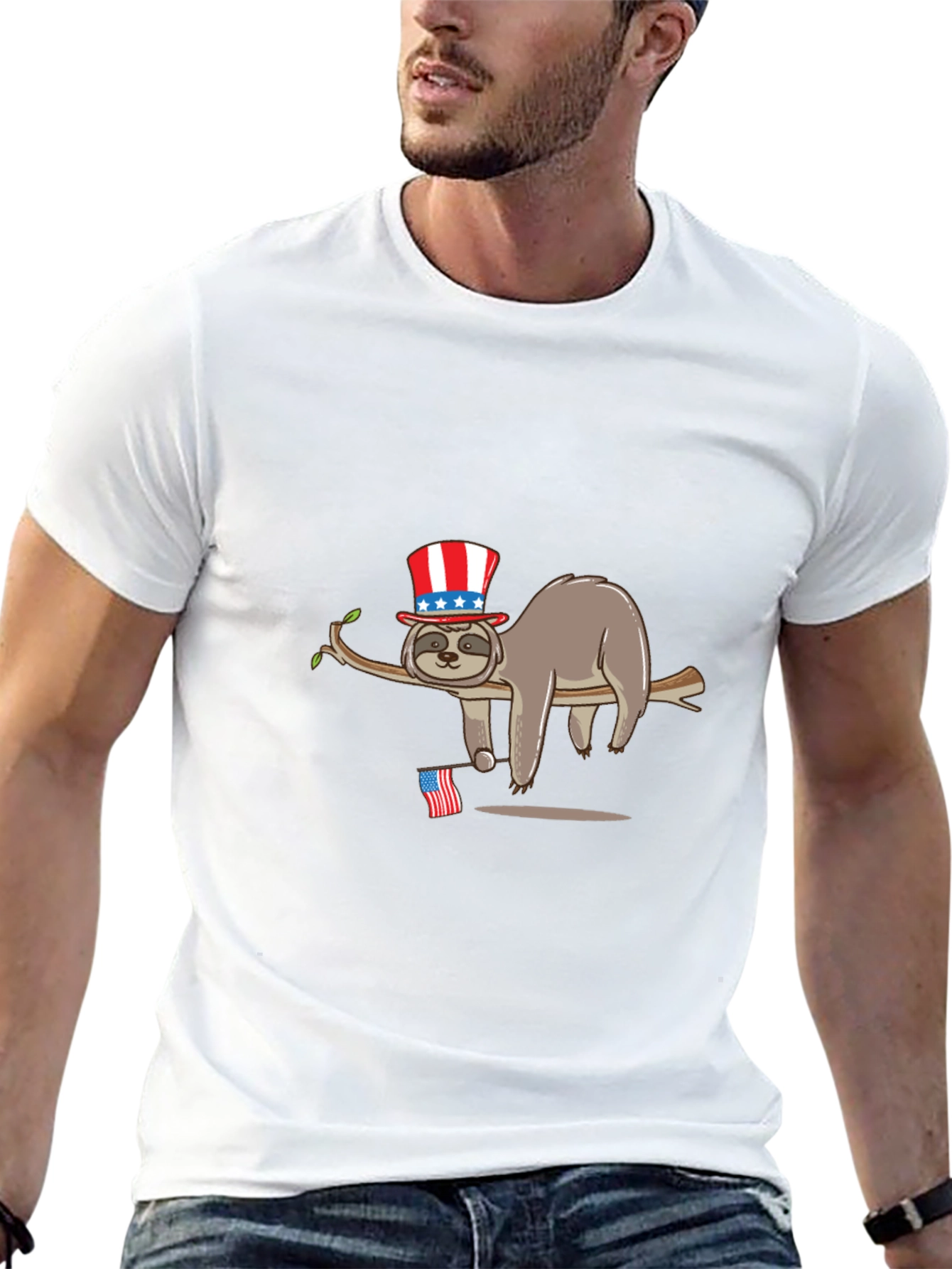 Patriotic Sloth T-Shirt
