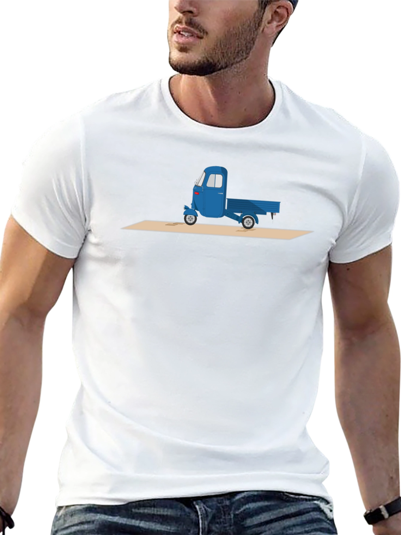 Blue Truck Graphic Tee - Unique Design