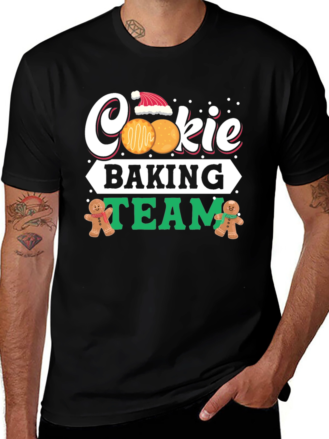 Cookie Baking Team Holiday Graphic T-Shirt