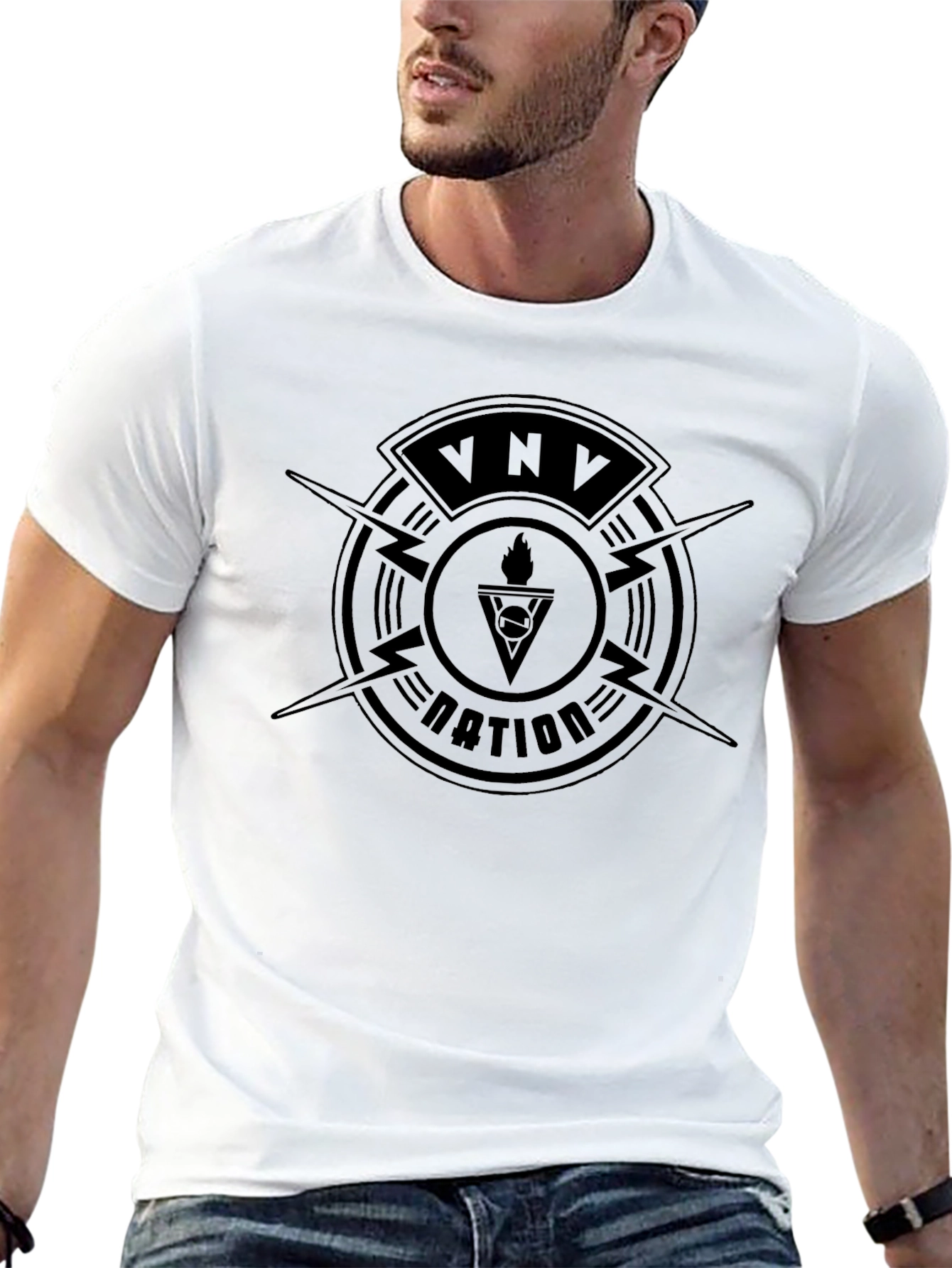 VNV Nation Graphic Tee - Stylish Black T-Shirt
