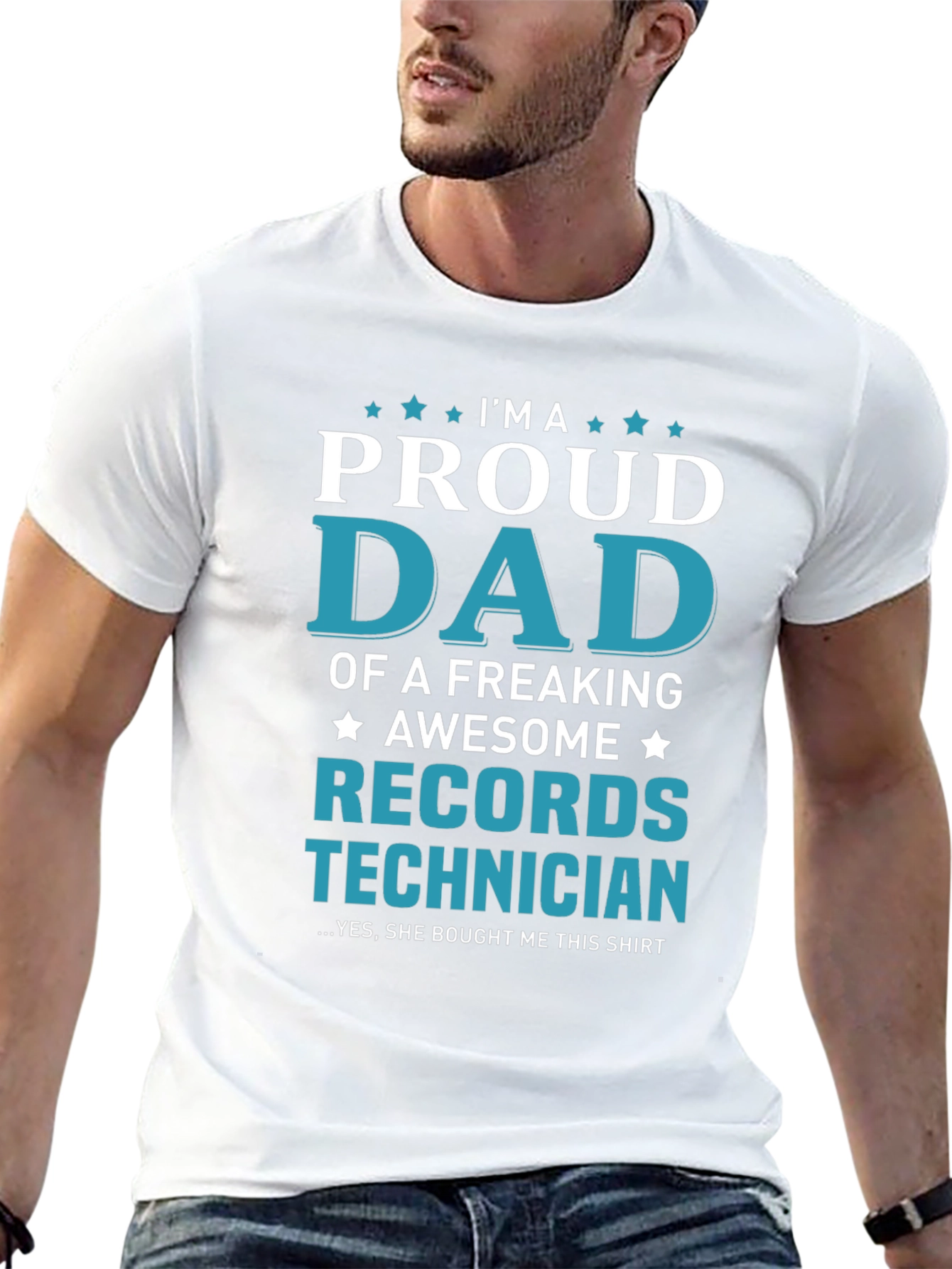 Proud Dad Records Technician T-Shirt