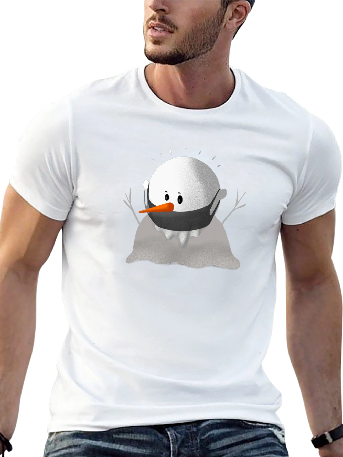 Masked Snowman Graphic Tee