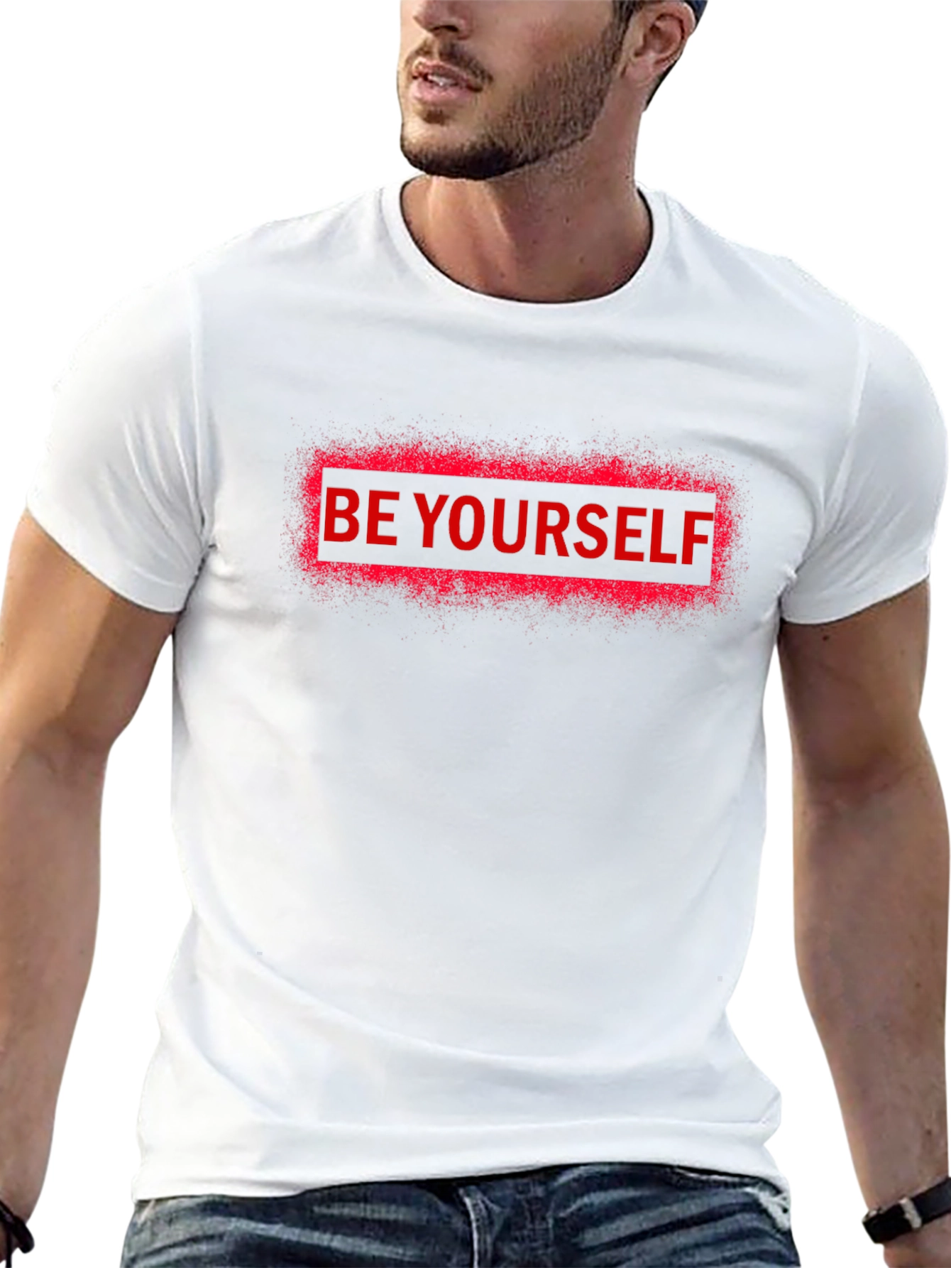 Be Yourself Graphic Tee - Trendy Black T-Shirt