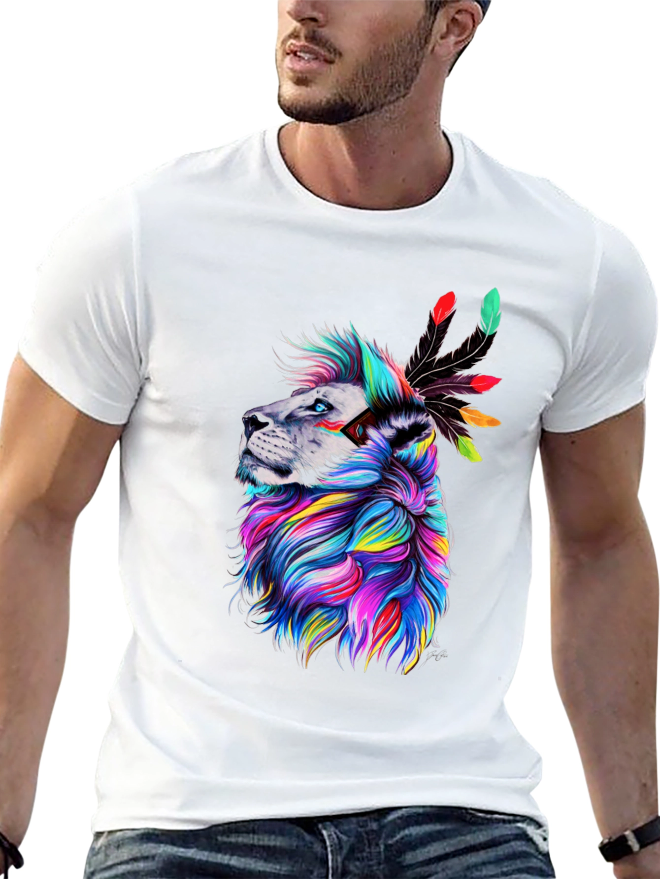 Colorful Lion Graphic Tee