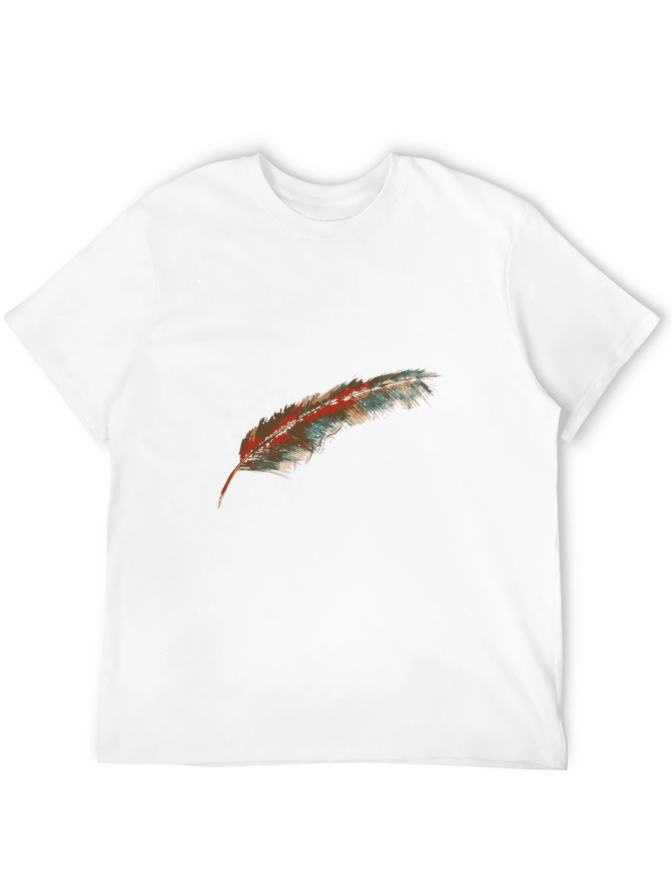 Feather Graphic Tee - Black Casual T-Shirt