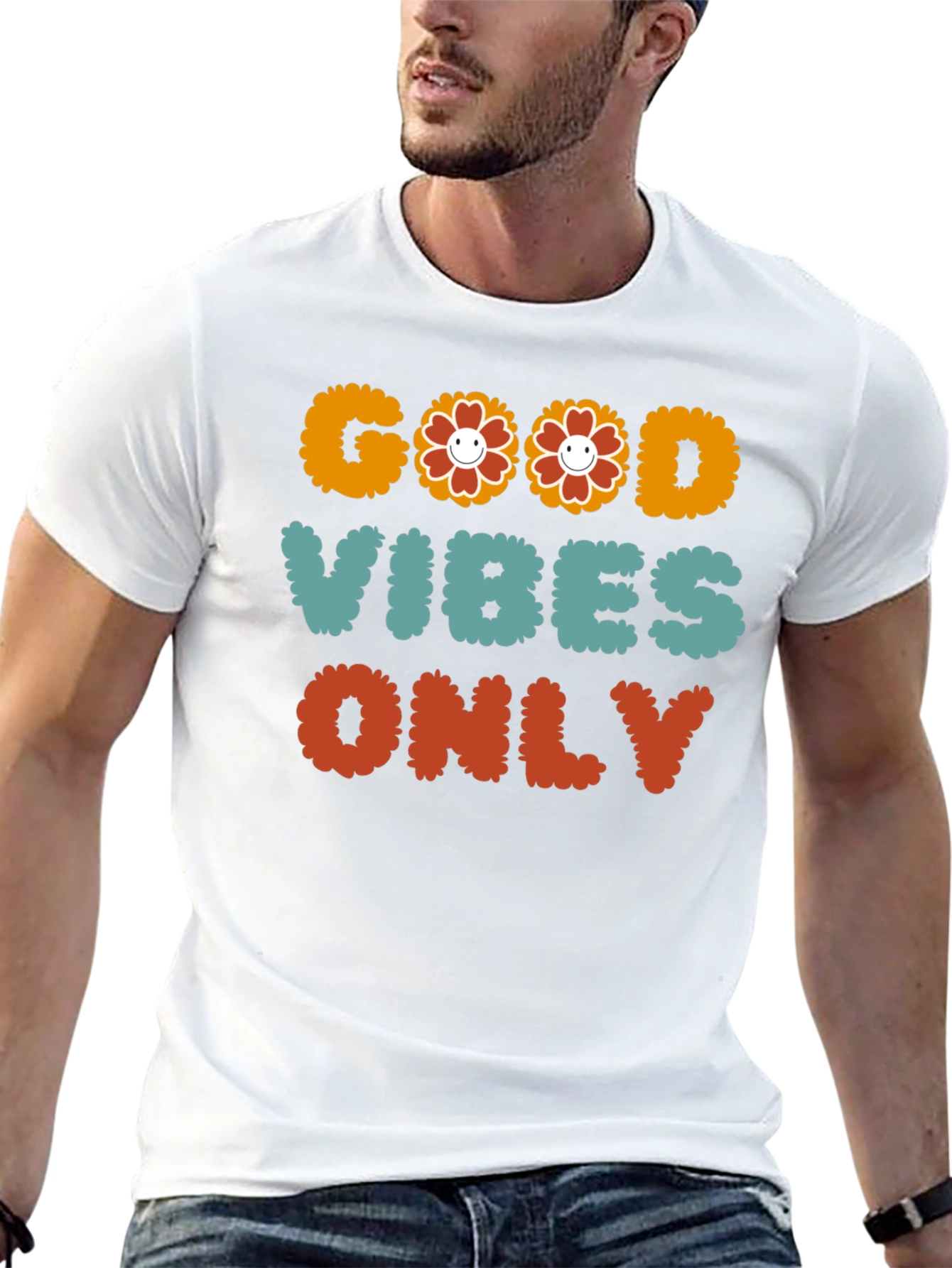 Good Vibes Only Graphic Tee - Positive Message T-Shirt