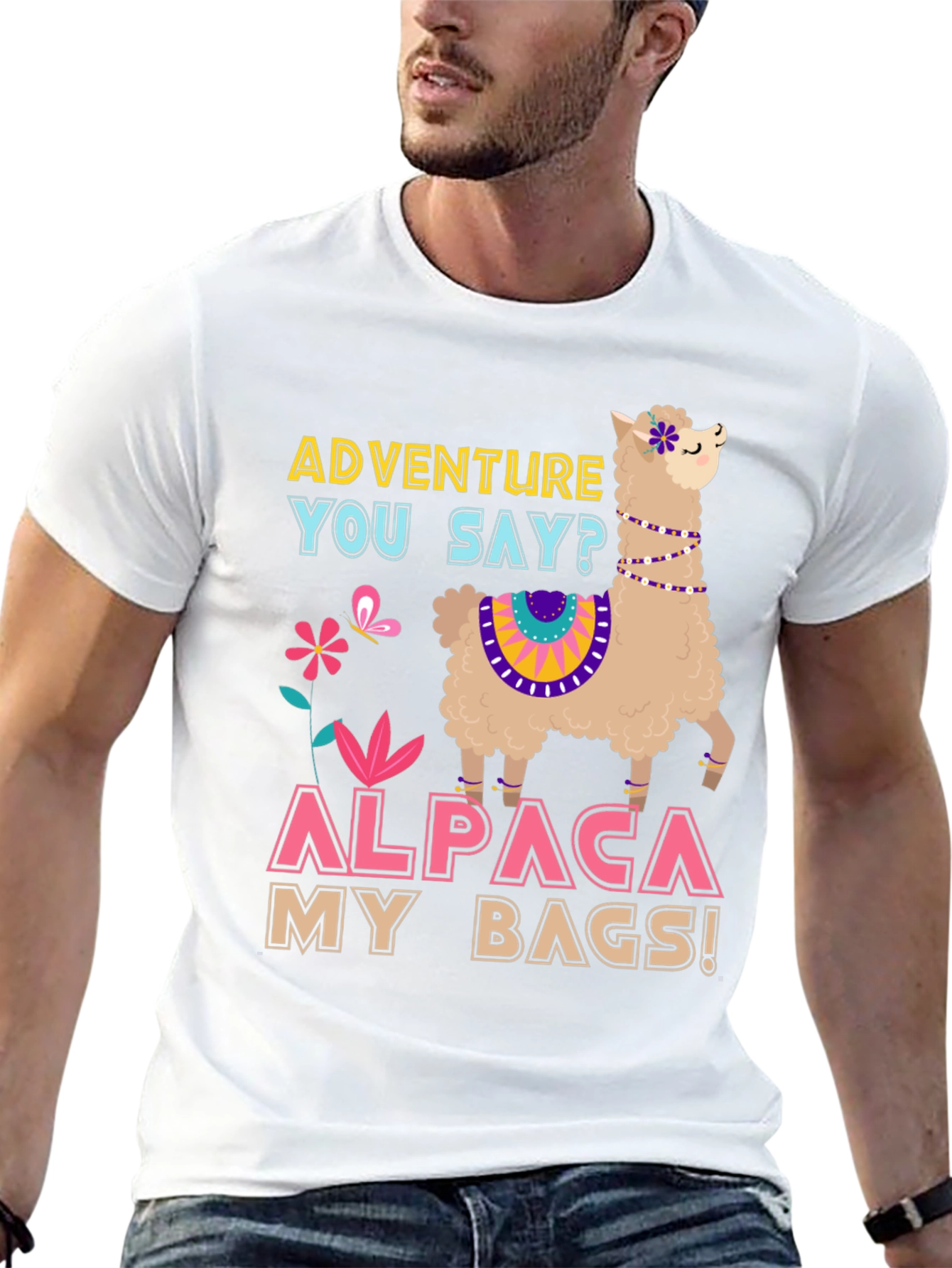 Adventure Alpaca T-Shirt: Pack Your Bags!