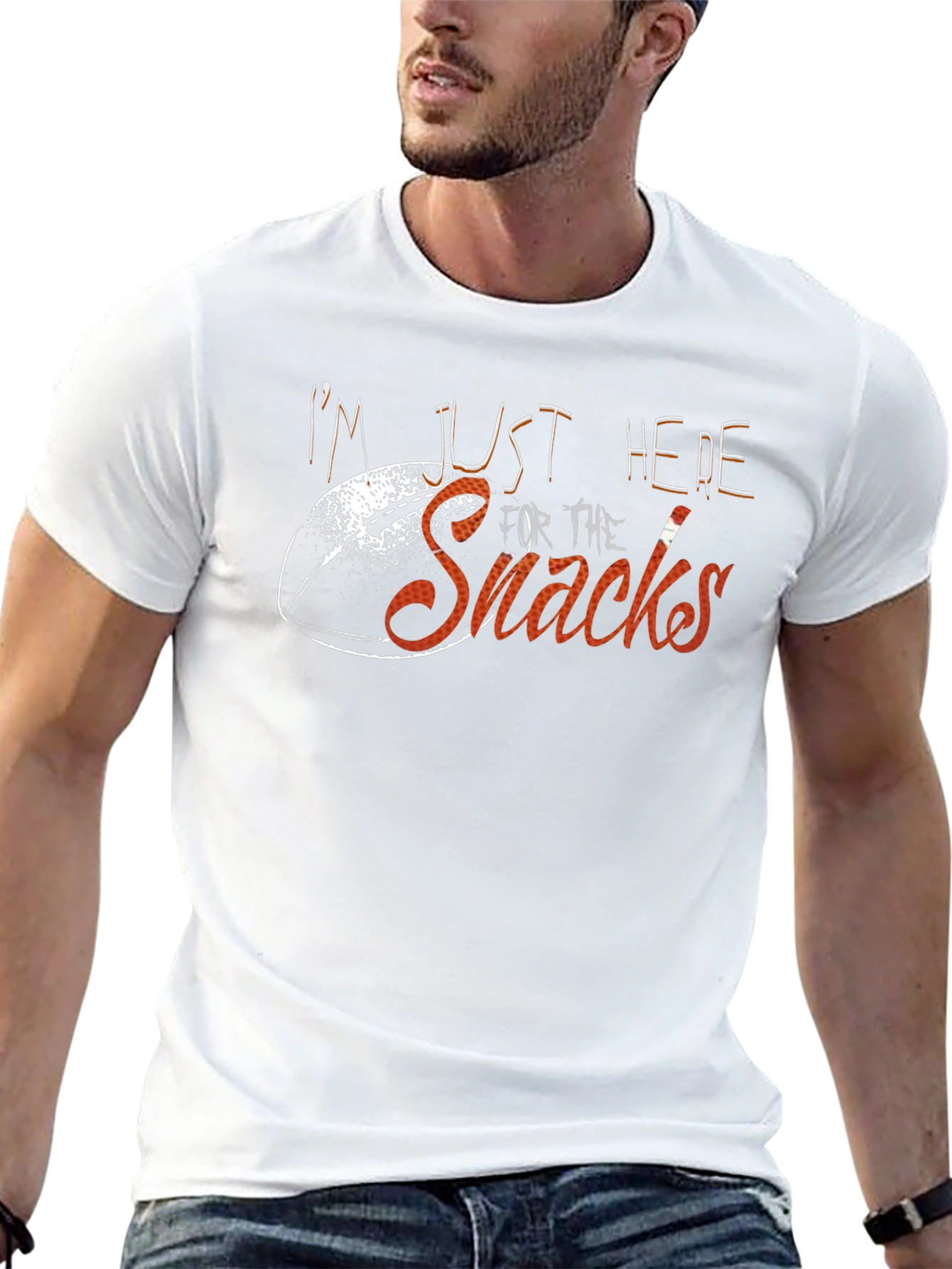Im Just Here For The Snacks Black T-Shirt
