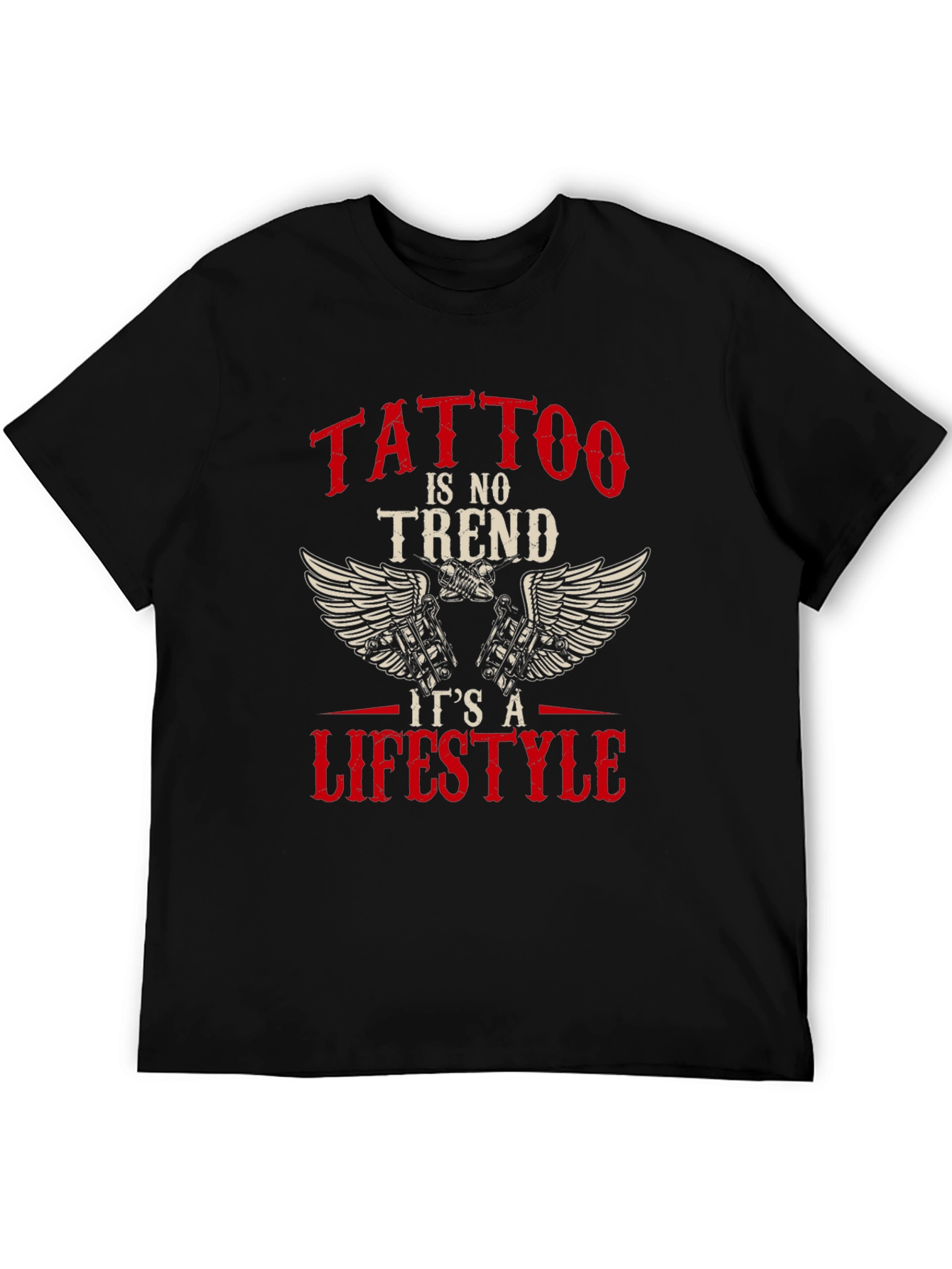 Tattoo Lifestyle Graphic Print Black T-Shirt