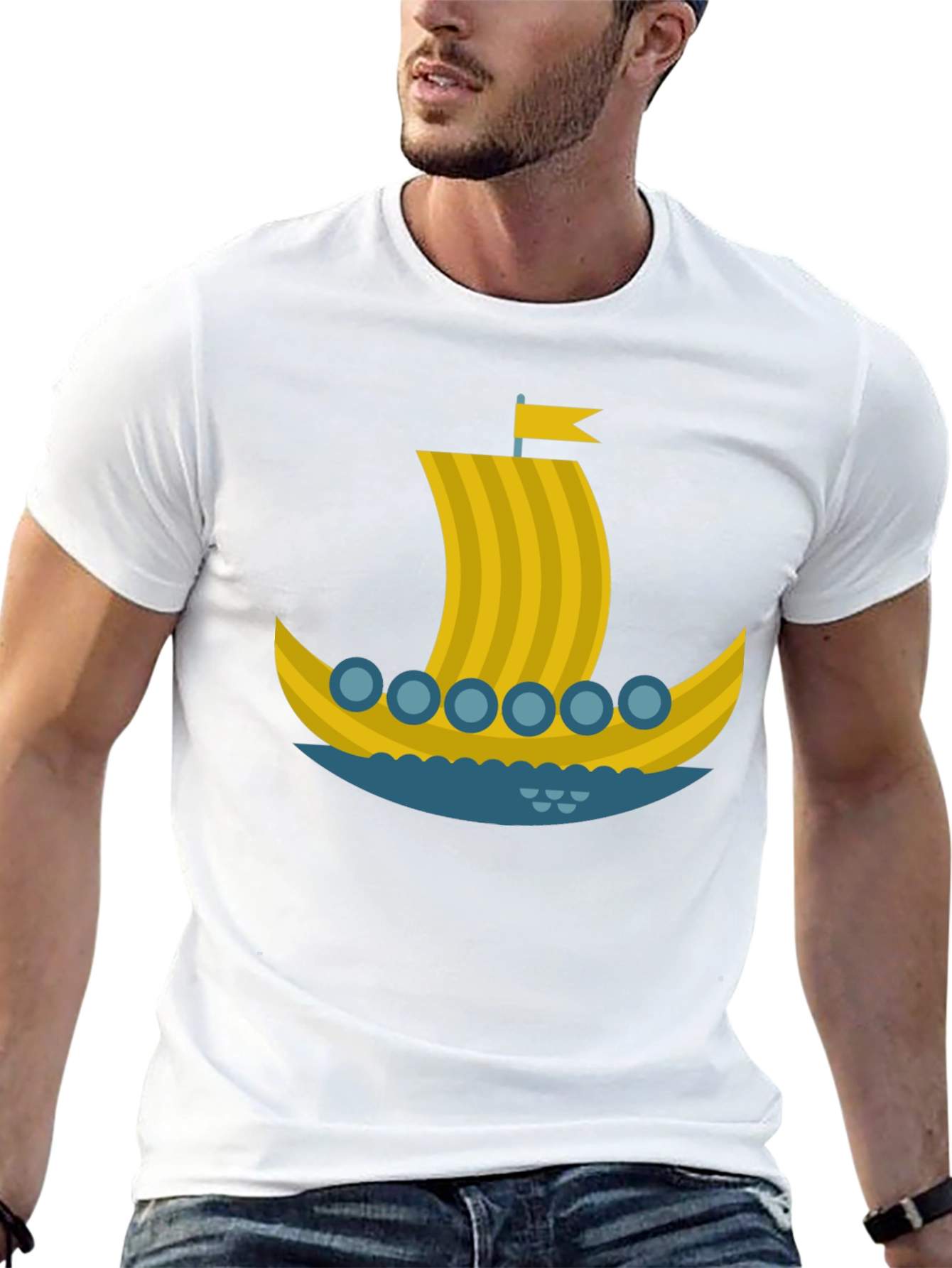 Viking Ship Graphic T-Shirt