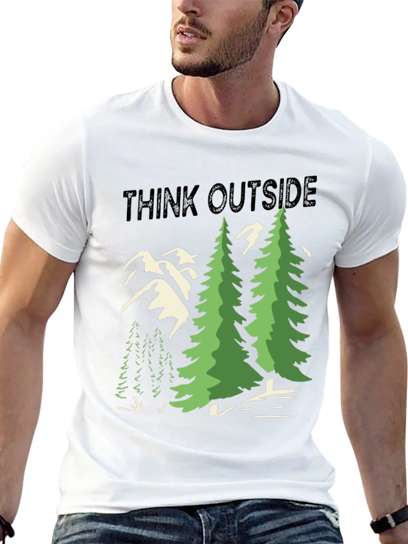 Think Outside Graphic Tee - Nature Lover Shirt